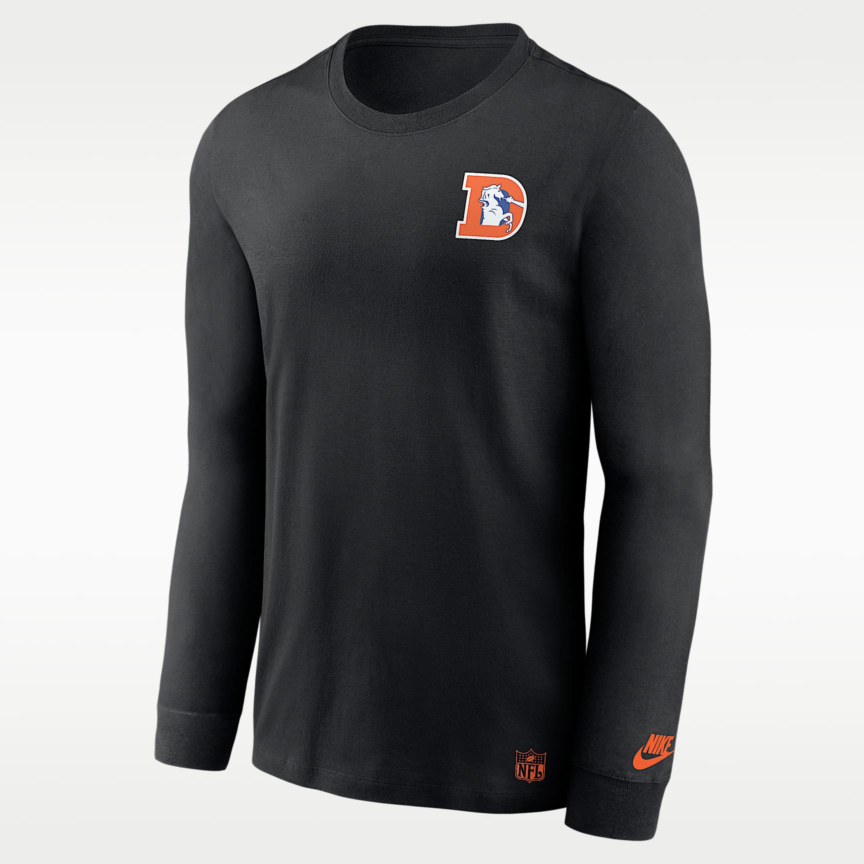 Denver Broncos Double Rewind Men's Nike Dri-FIT NFL Long-Sleeve T-Shirt