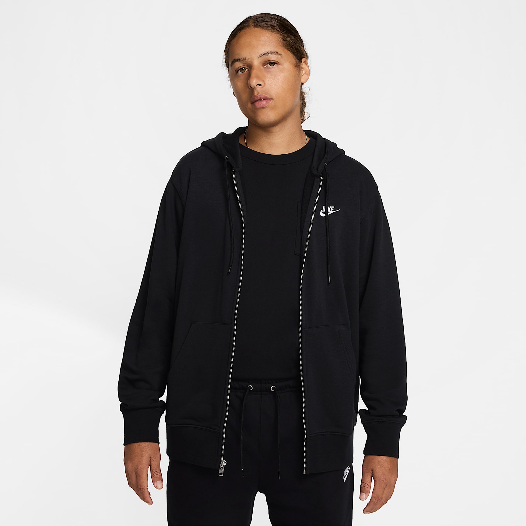 Nike Club hoodie van sweatstof met rits voor heren