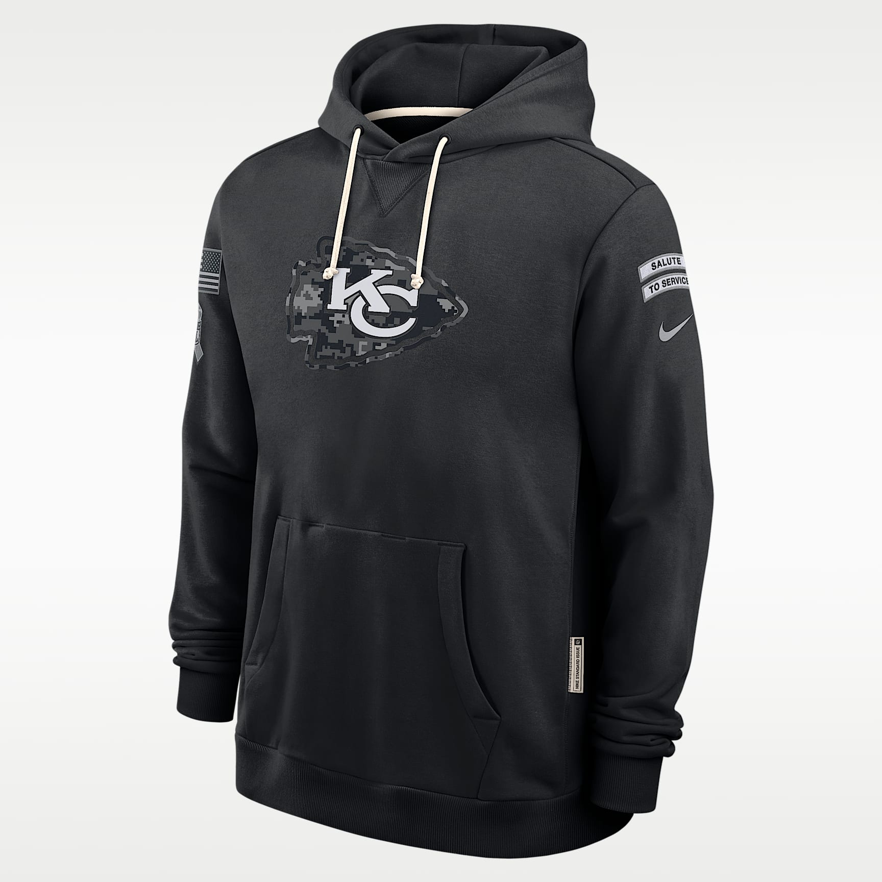 Sudadera con gorro sin cierre Nike Dri-FIT de la NFL para hombre Kansas City Chiefs Salute to Service Sideline