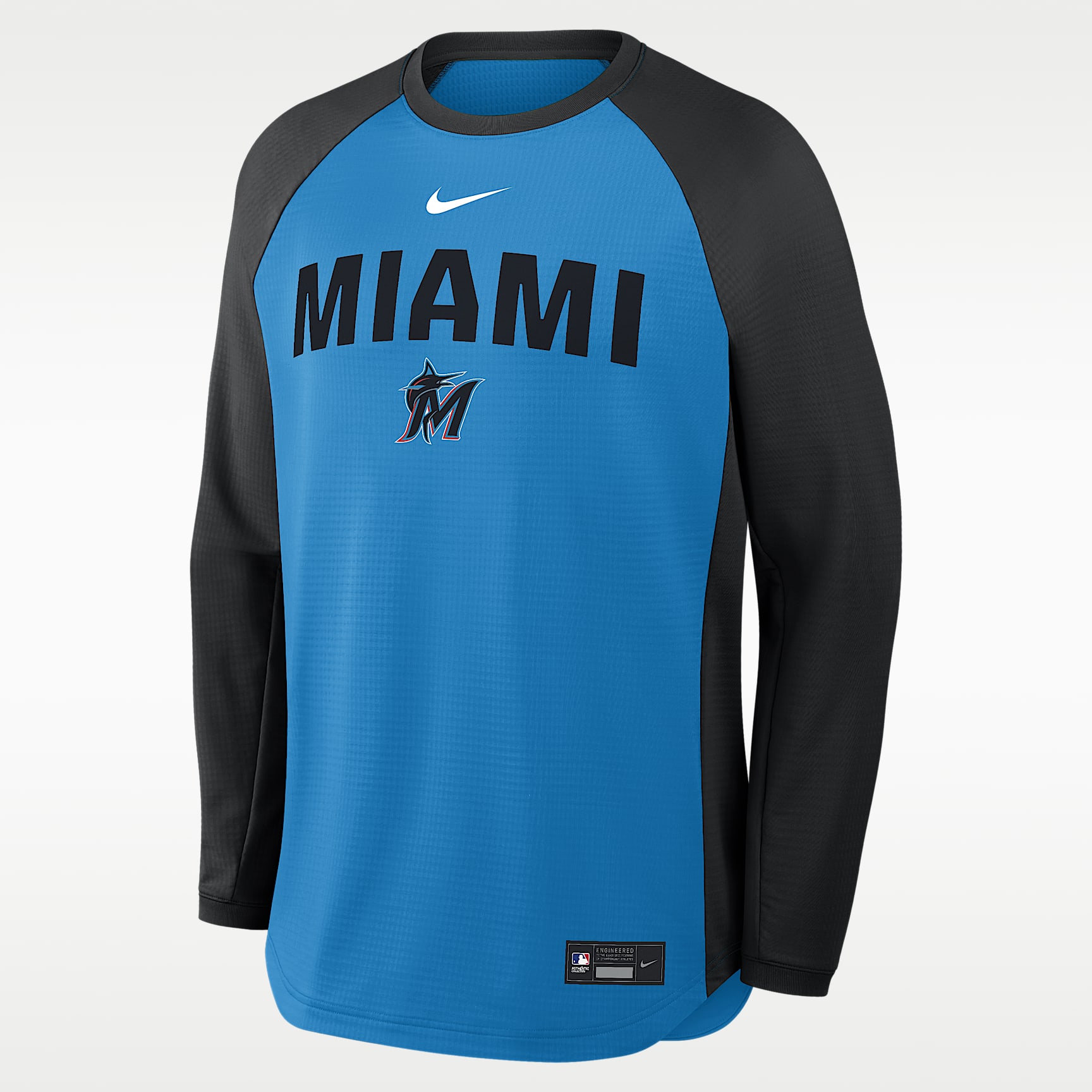 Miami Marlins Authentic Collection Men's Nike Dri-FIT Pullover Crew