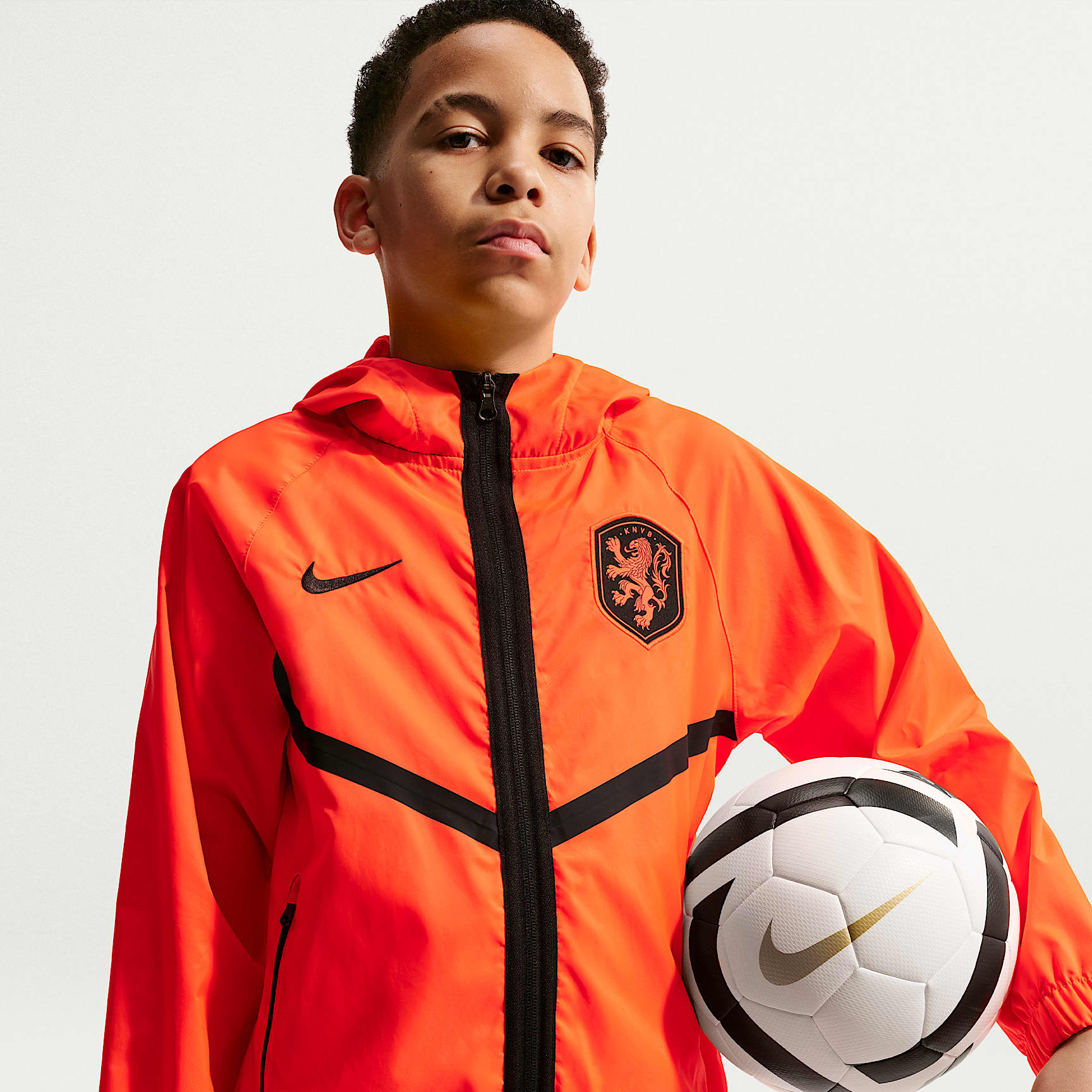 Netherlands Big Kids' Nike Dri-FIT Soccer Anthem Jacket