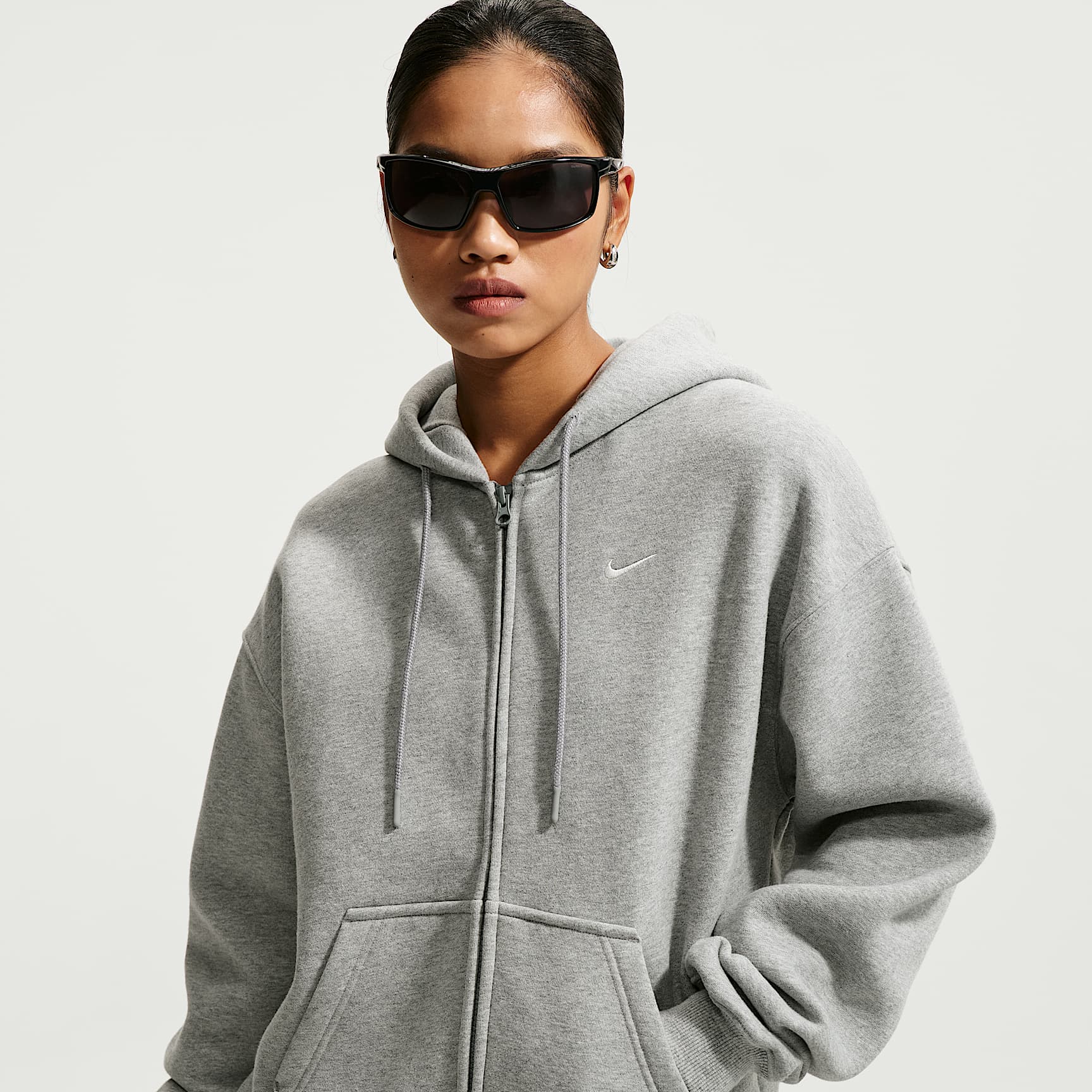 Nike Studio Fleece Medium Weight Women's Oversized Full-Zip Hoodie