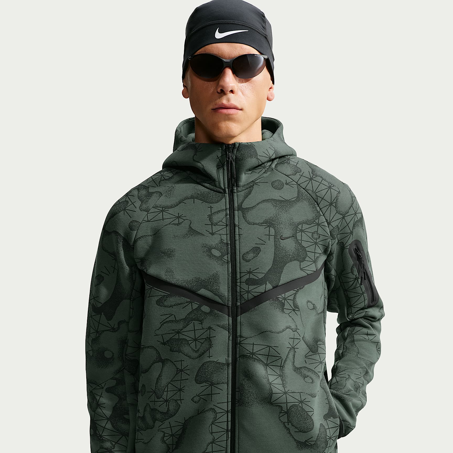 Nike Tech Men's Fleece Full-Zip All-Over-Print Windrunner Jacket