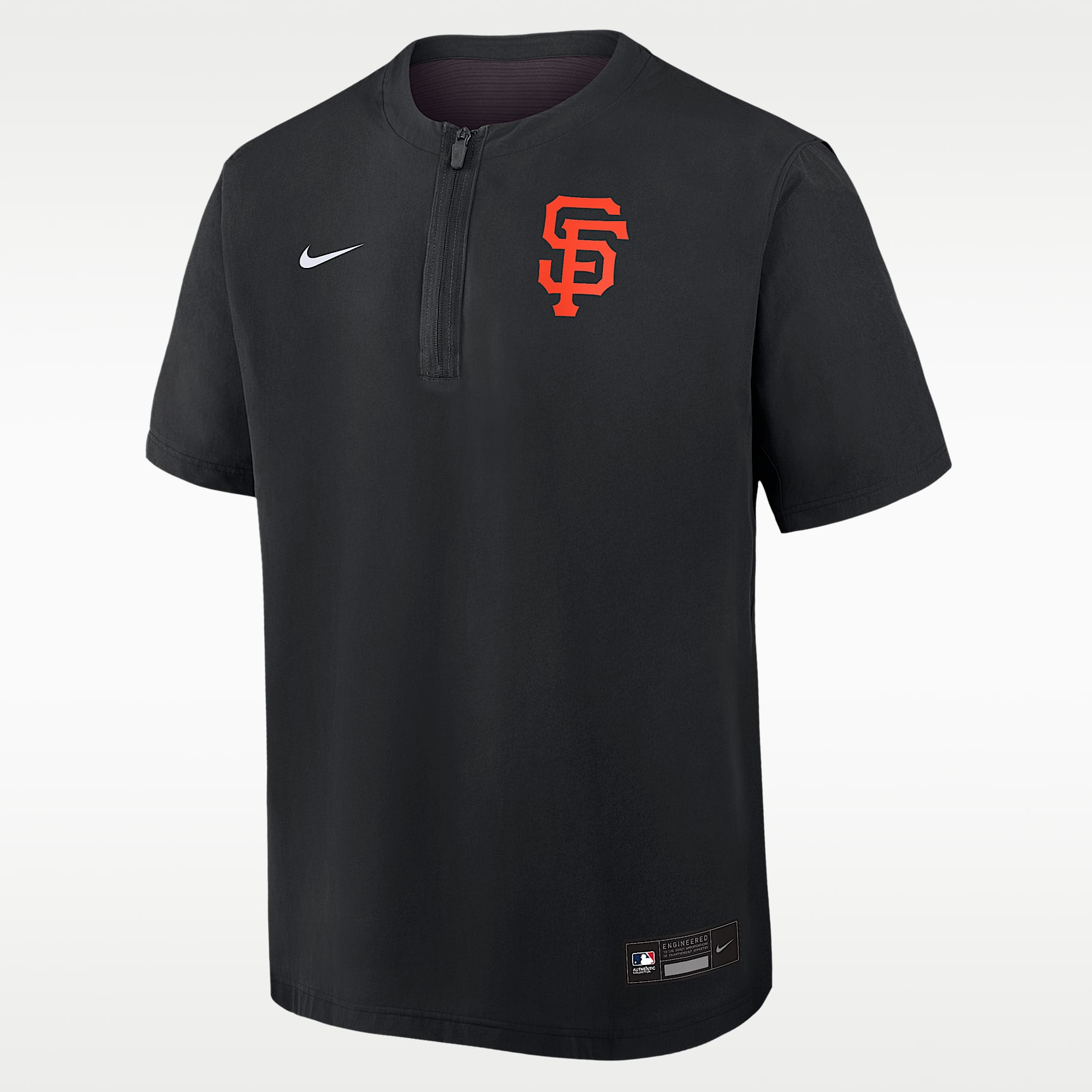 San Francisco Giants Authentic Collection Men's Nike Dri-FIT MLB 1/4-Zip Short-Sleeve Windshirt