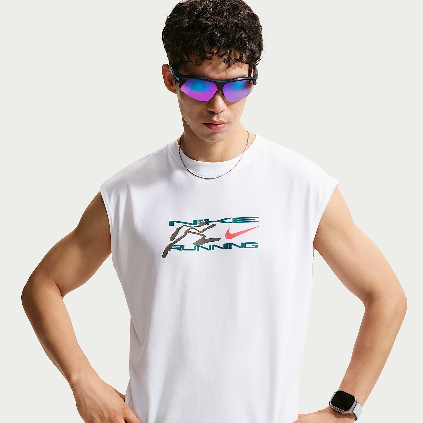 เสื้อยืดวิ่งแขนกุดผู้ชาย Dri-FIT Nike