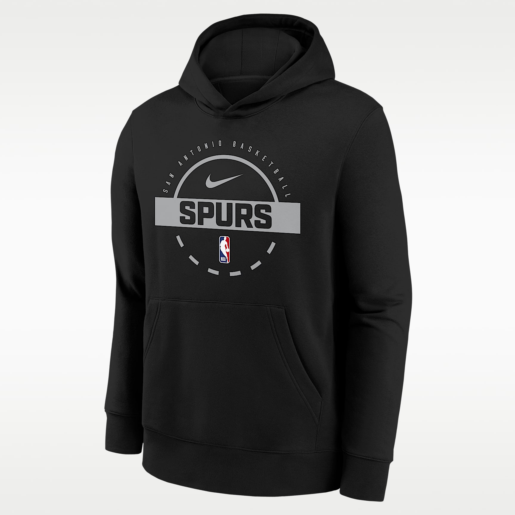 San Antonio Spurs Club Nike NBA-Trainingspullover mit Kapuze für Kinder