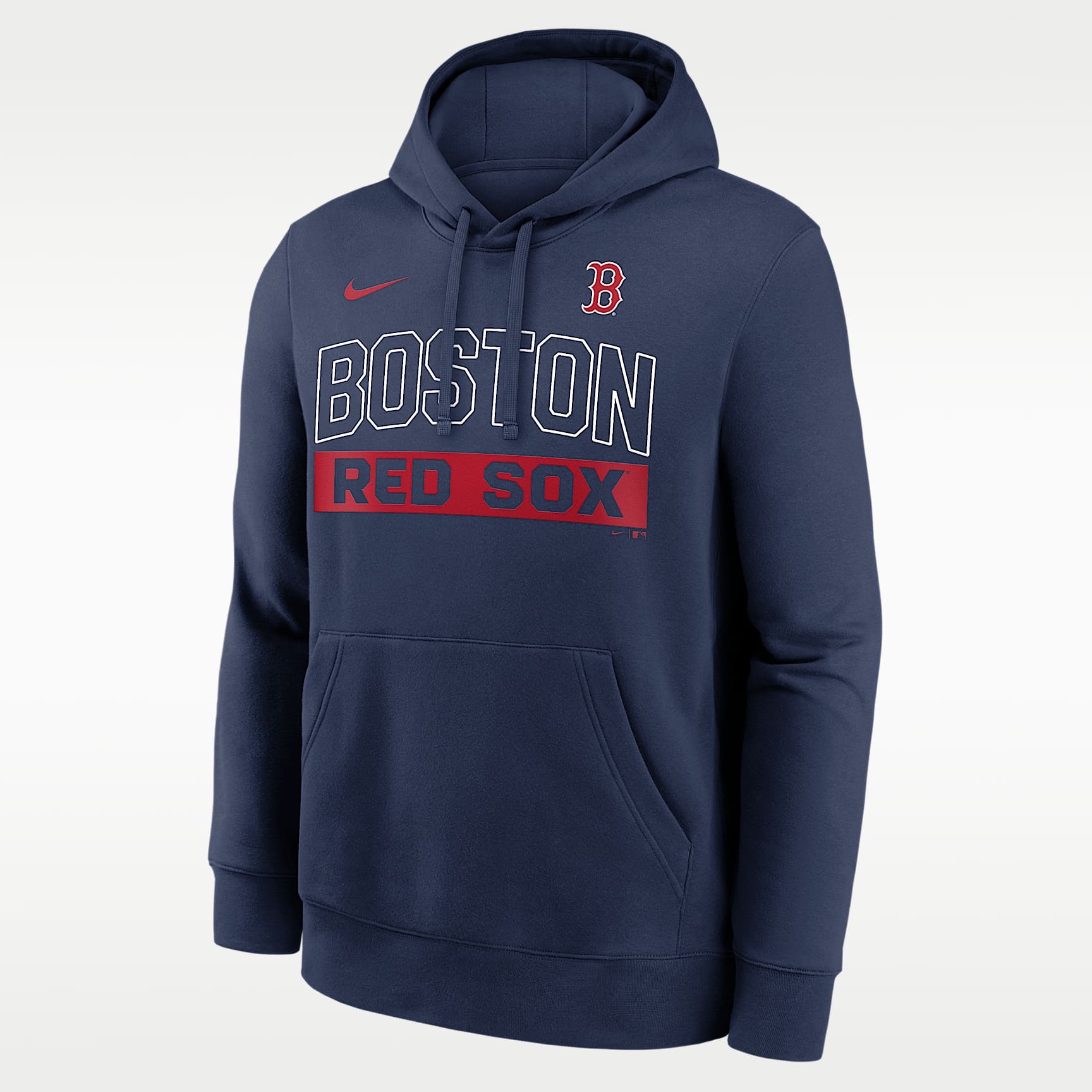 Sudadera con gorro sin cierre Nike de la MLB para hombre Boston Red Sox Club
