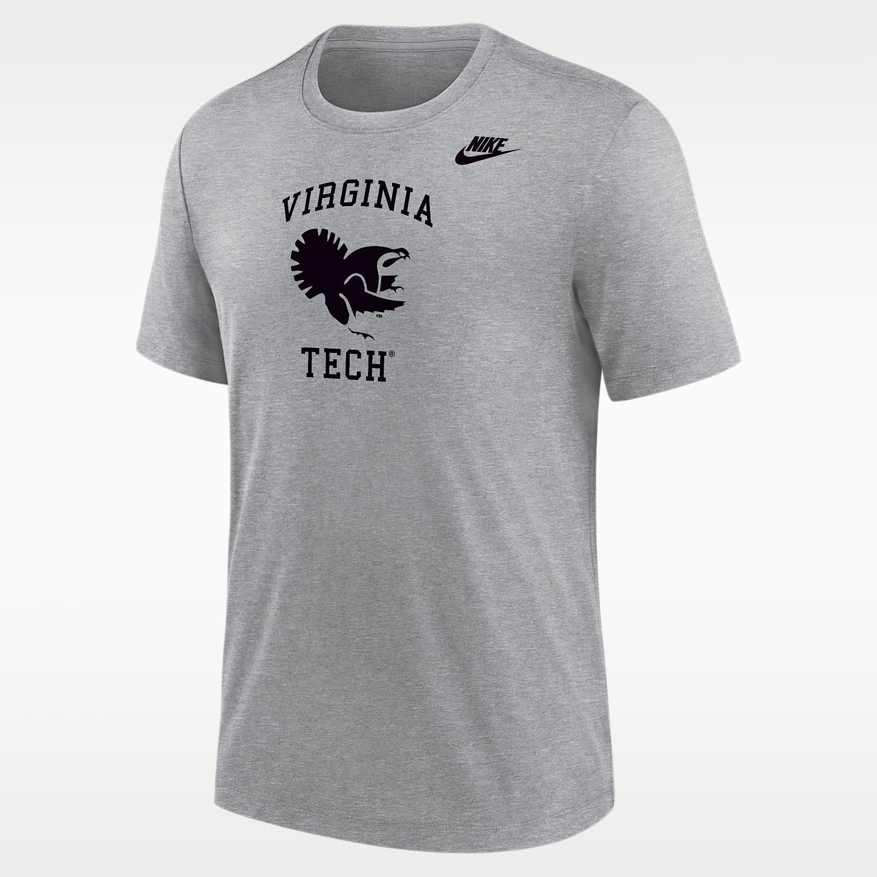 Playera de futbol americano Nike Tri-blend para hombre Virginia Tech Hokies