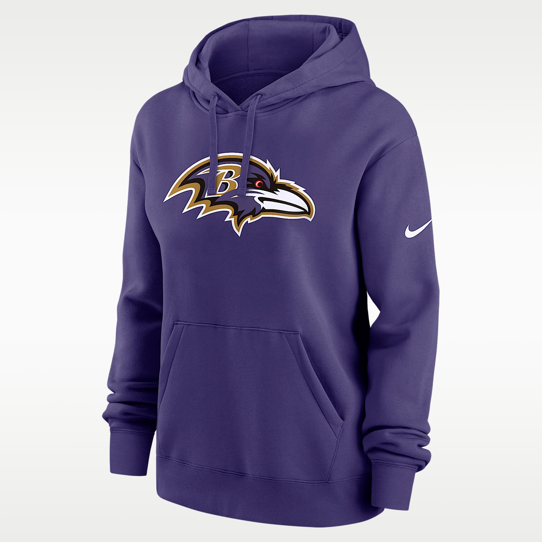 Sudadera con gorro sin cierre Nike de la NFL para mujer Baltimore Ravens Club