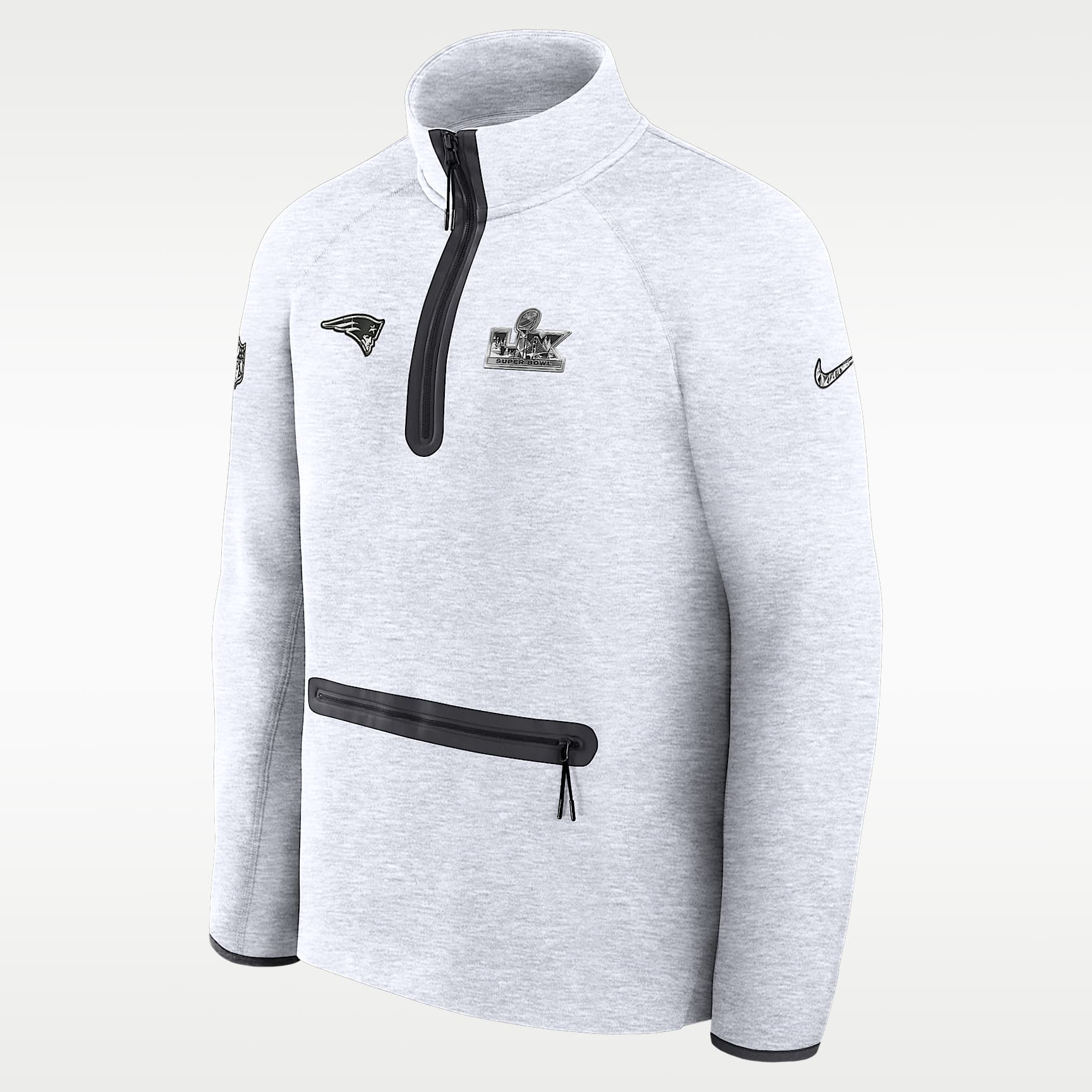New England Patriots Super Bowl LX Opening Night Tech Fleece Men's Nike NFL 1/2-Zip Top