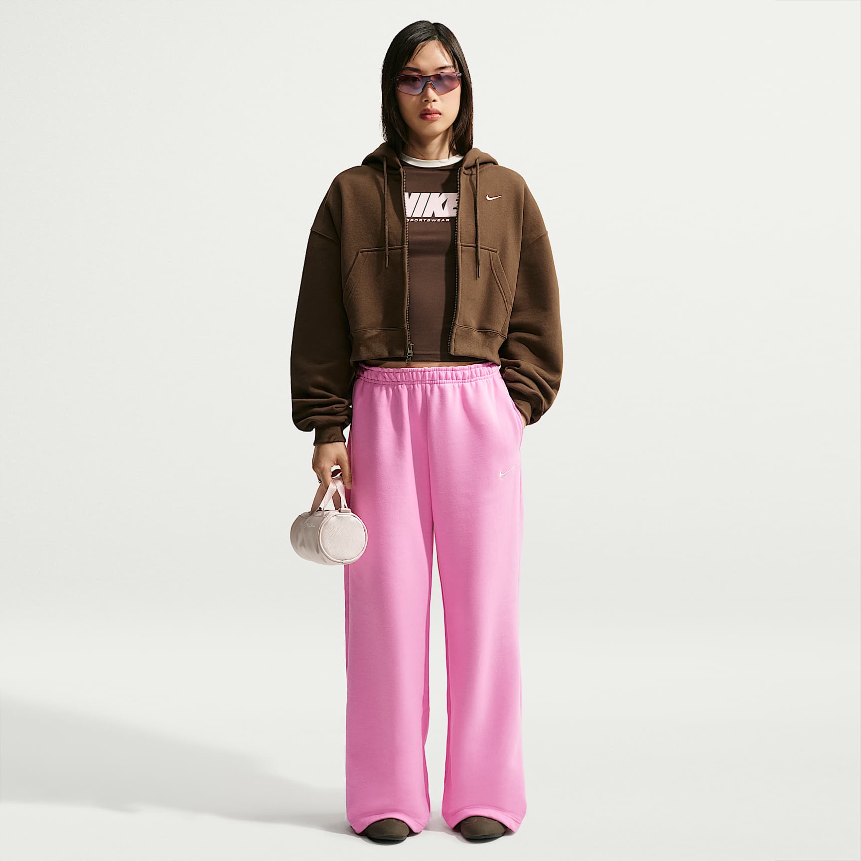 Nike Studio Fleece Medium Weight Women's Mid-Rise Wide-Leg Pants