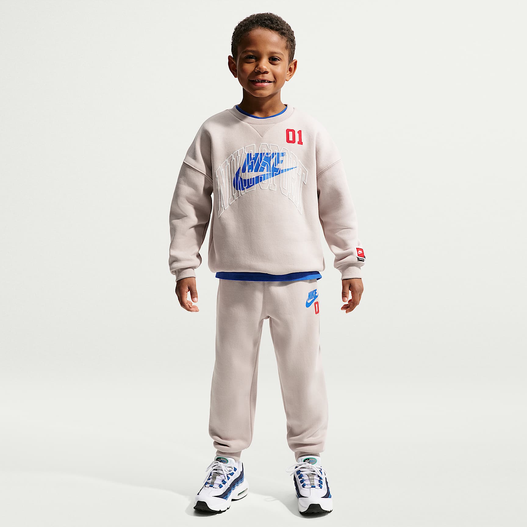 Nike Sportswear Little Kids' Multisport 2-Piece Fleece Crew Set