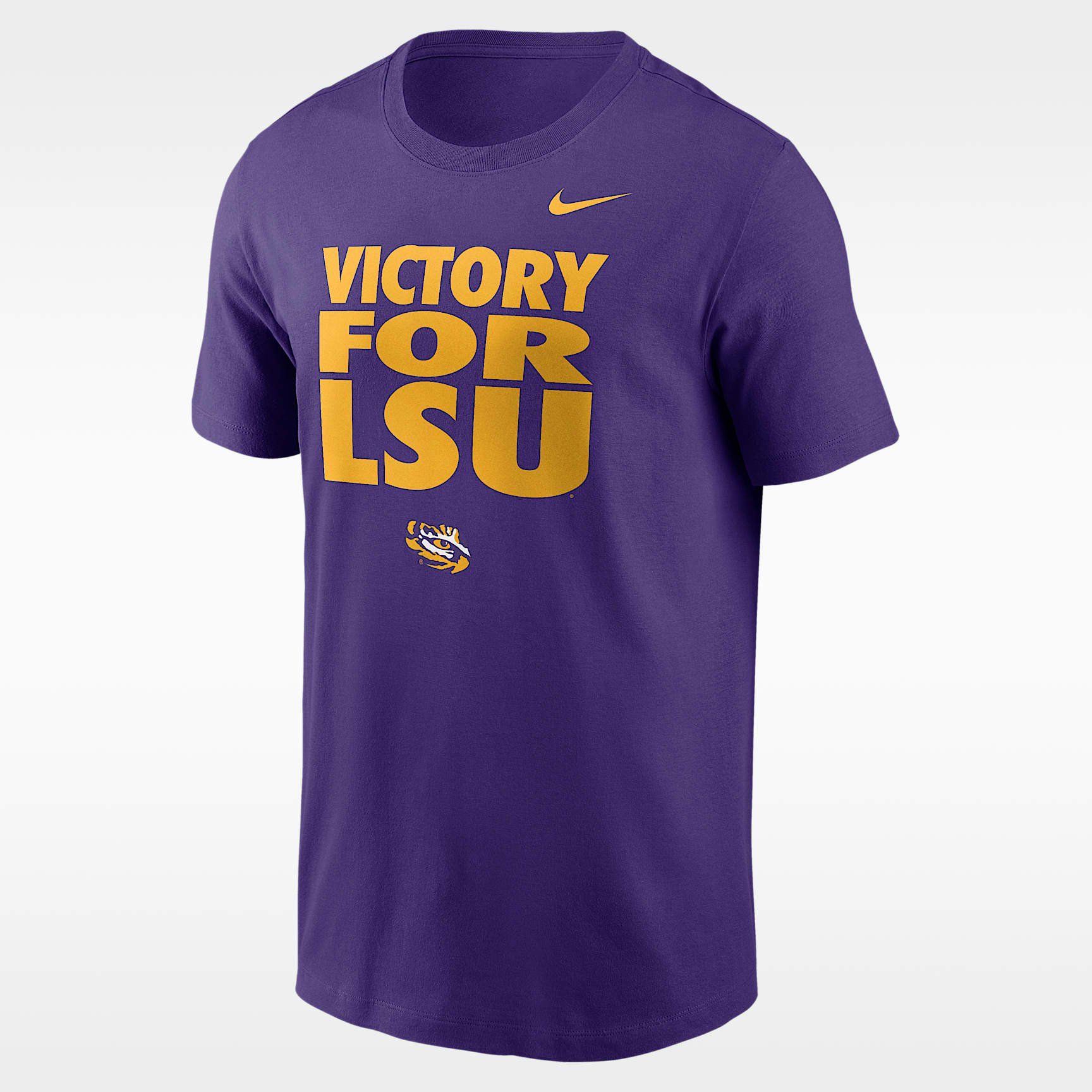 Playera de manga larga universitaria Nike Dri-FIT para hombre LSU Sideline Slogan