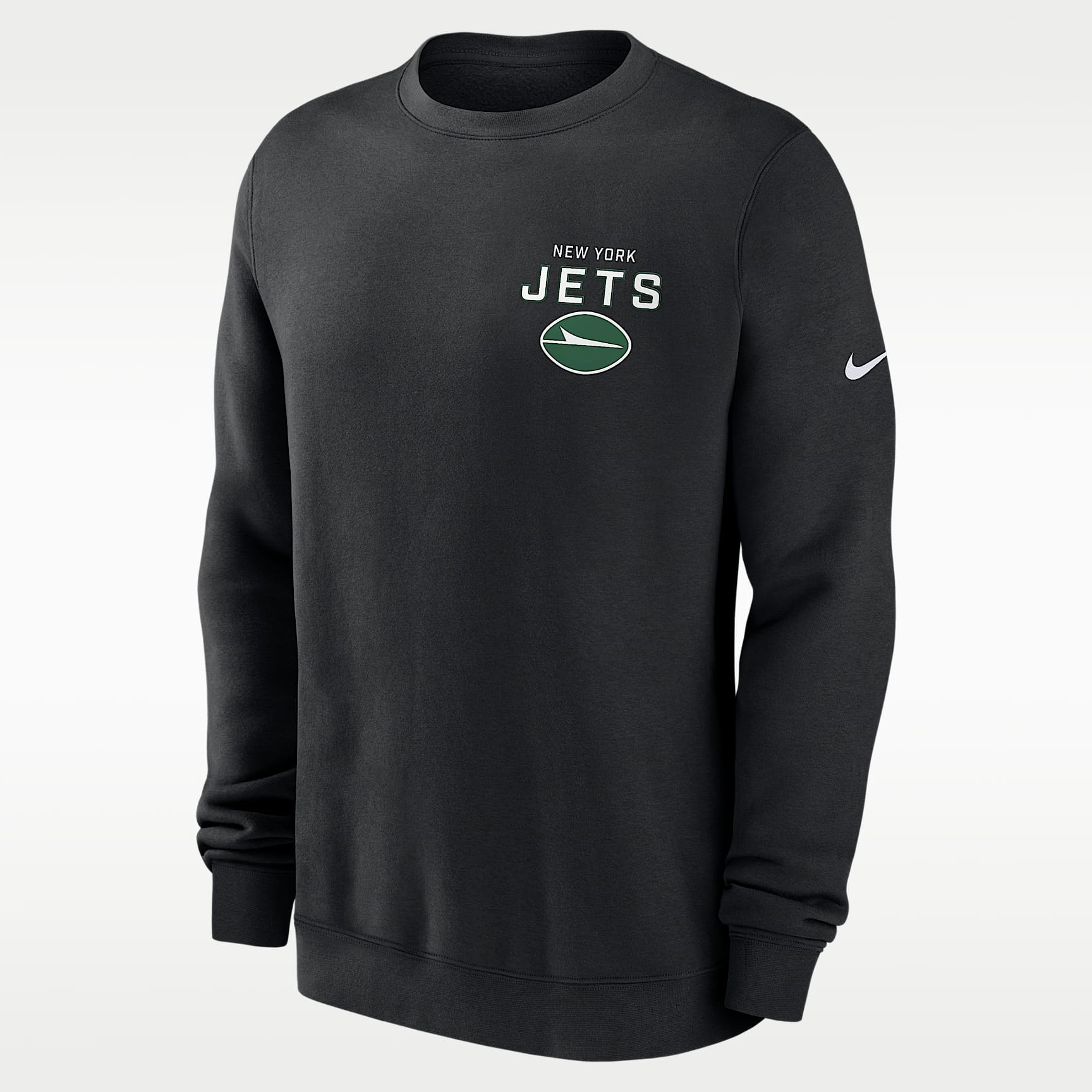 Sudadera de cuello redondo sin cierre Nike de la NFL para hombre New York Jets Draw Block Club