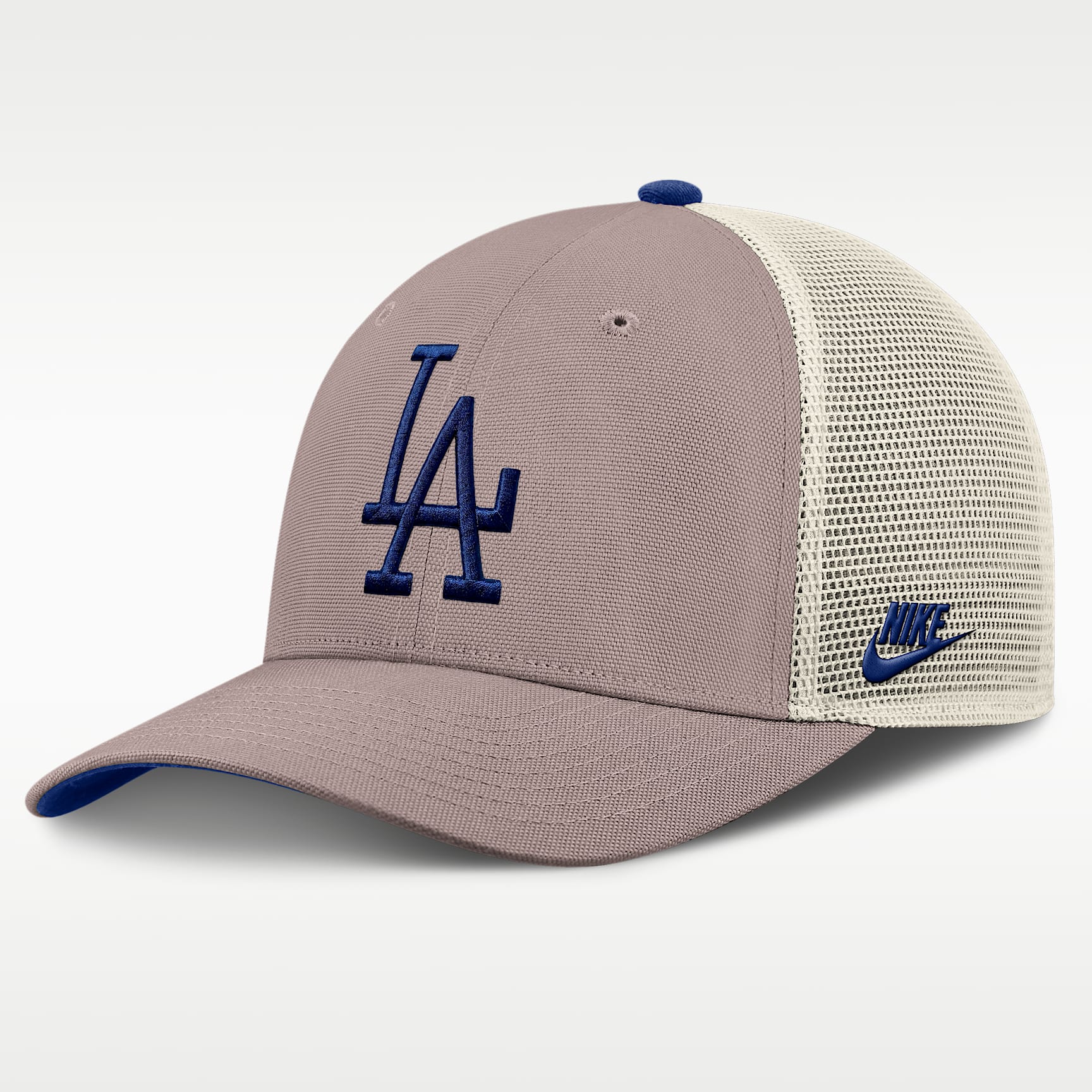 Gorra de rejilla Nike de la MLB ajustable para hombre Los Angeles Dodgers Cooperstown Rise