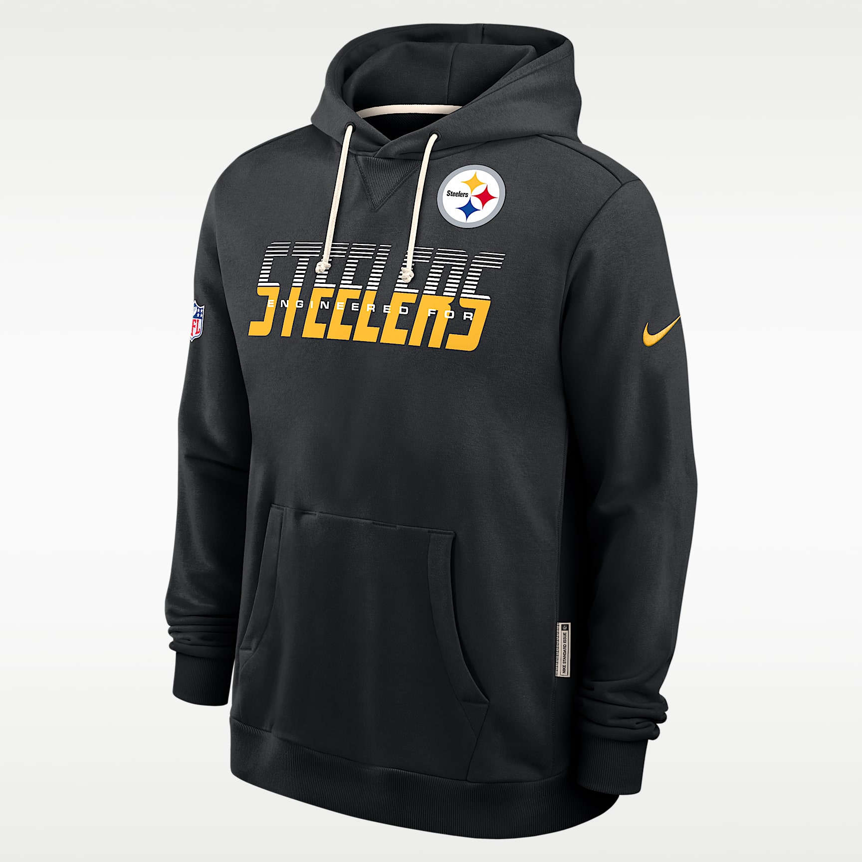 Sudadera con gorro sin cierre Nike Dri-FIT de la NFL para hombre Pittsburgh Steelers Sideline Standard Issue