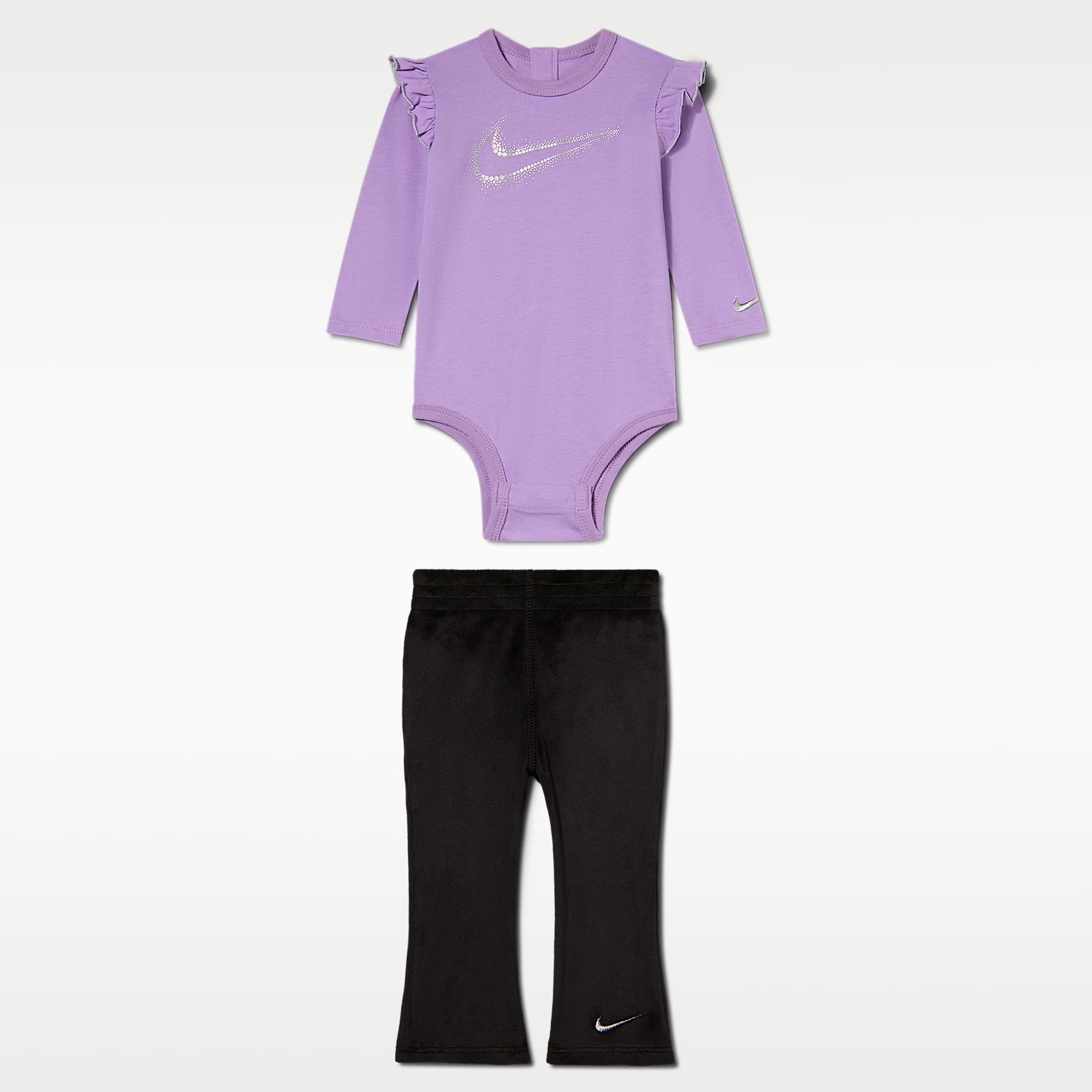Dvoudílná kojenecká souprava Nike Swoosh Sparkle (0–9 měsíců)