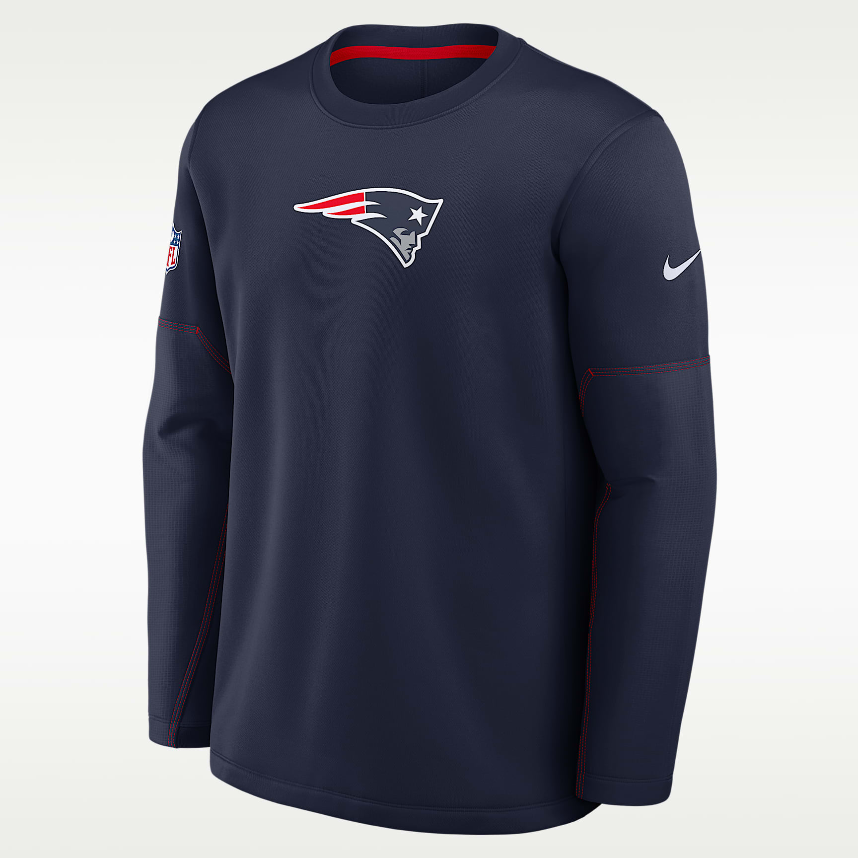 New England Patriots Sideline Coaches Men's Nike Therma-FIT NFL Long-Sleeve T-Shirt