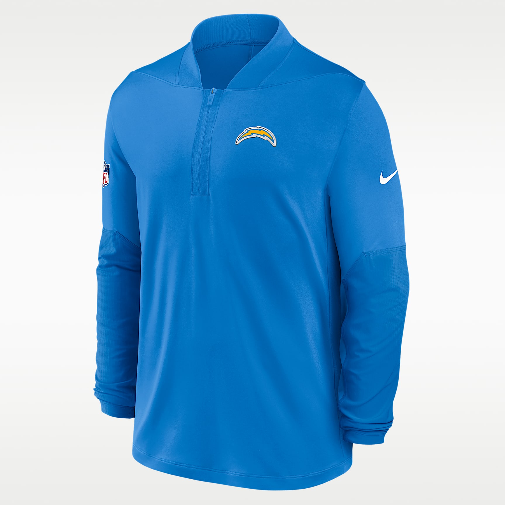 Los Angeles Chargers Feel The Pressure Men's Nike Dri-FIT NFL 1/2-Zip Top