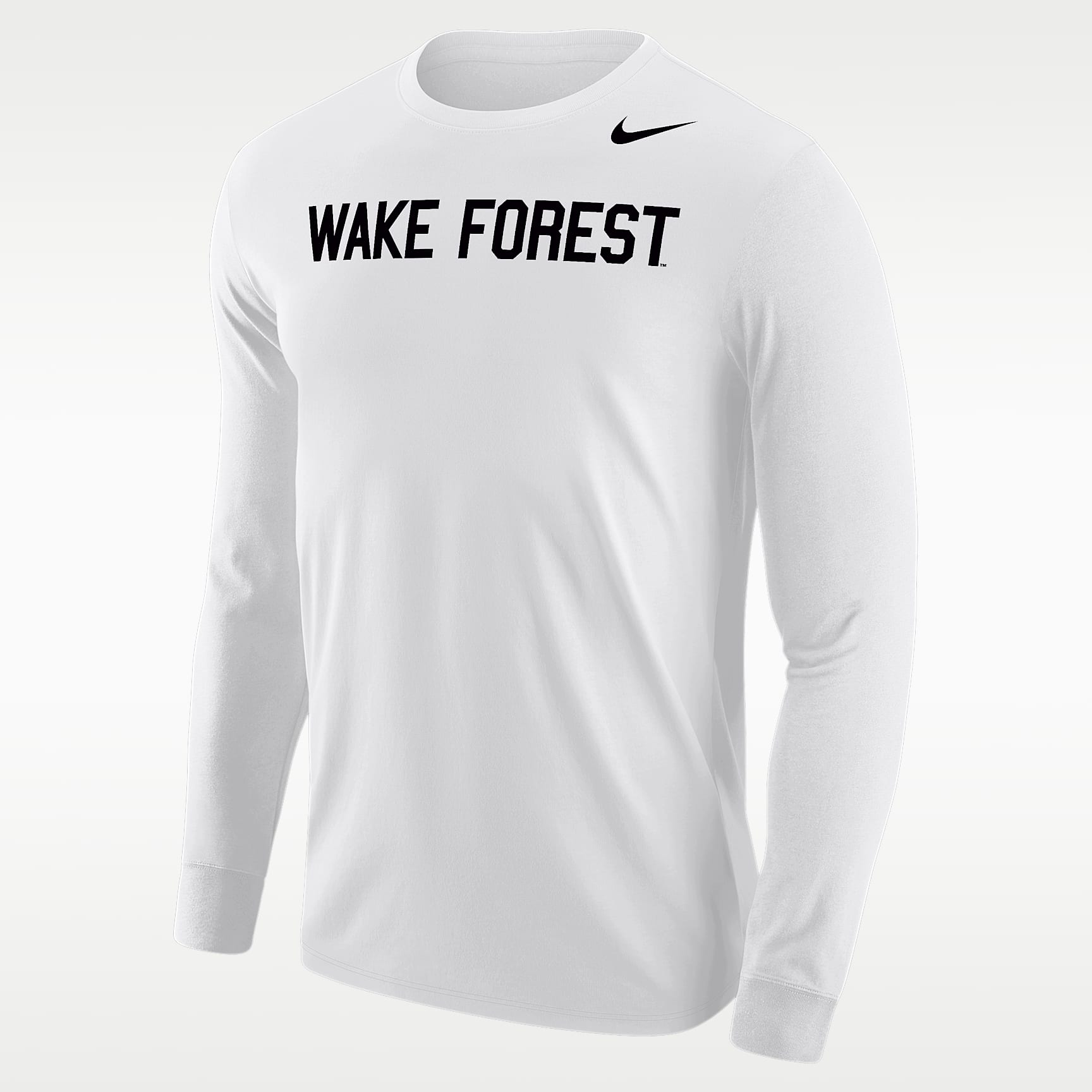 Playera de manga larga de futbol americano Nike para hombre Wake Forest Demon Deacons