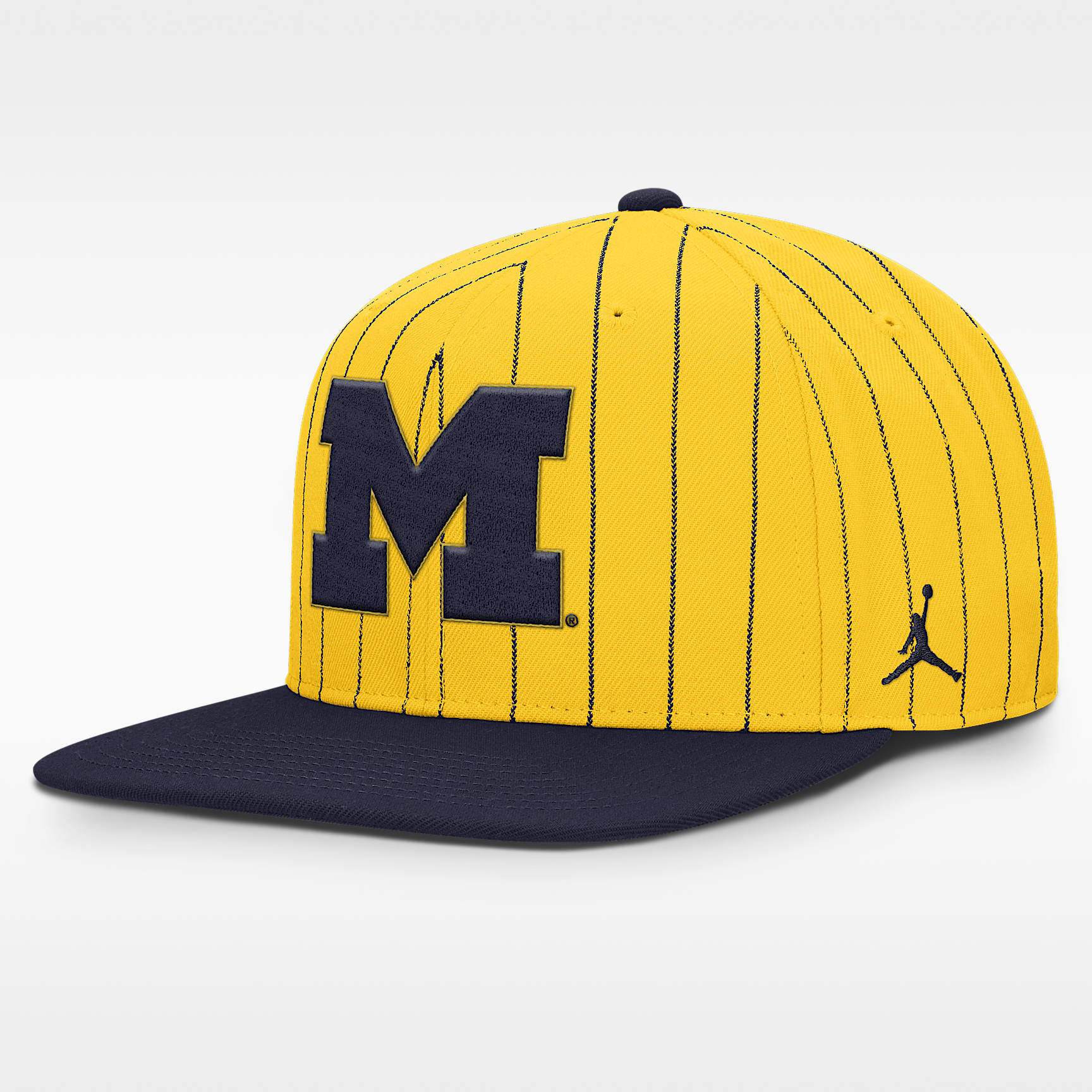 Michigan Primetime Pin Stripe 2-Tone Men's Jordan Brand Dri-FIT College Adjustable Hat