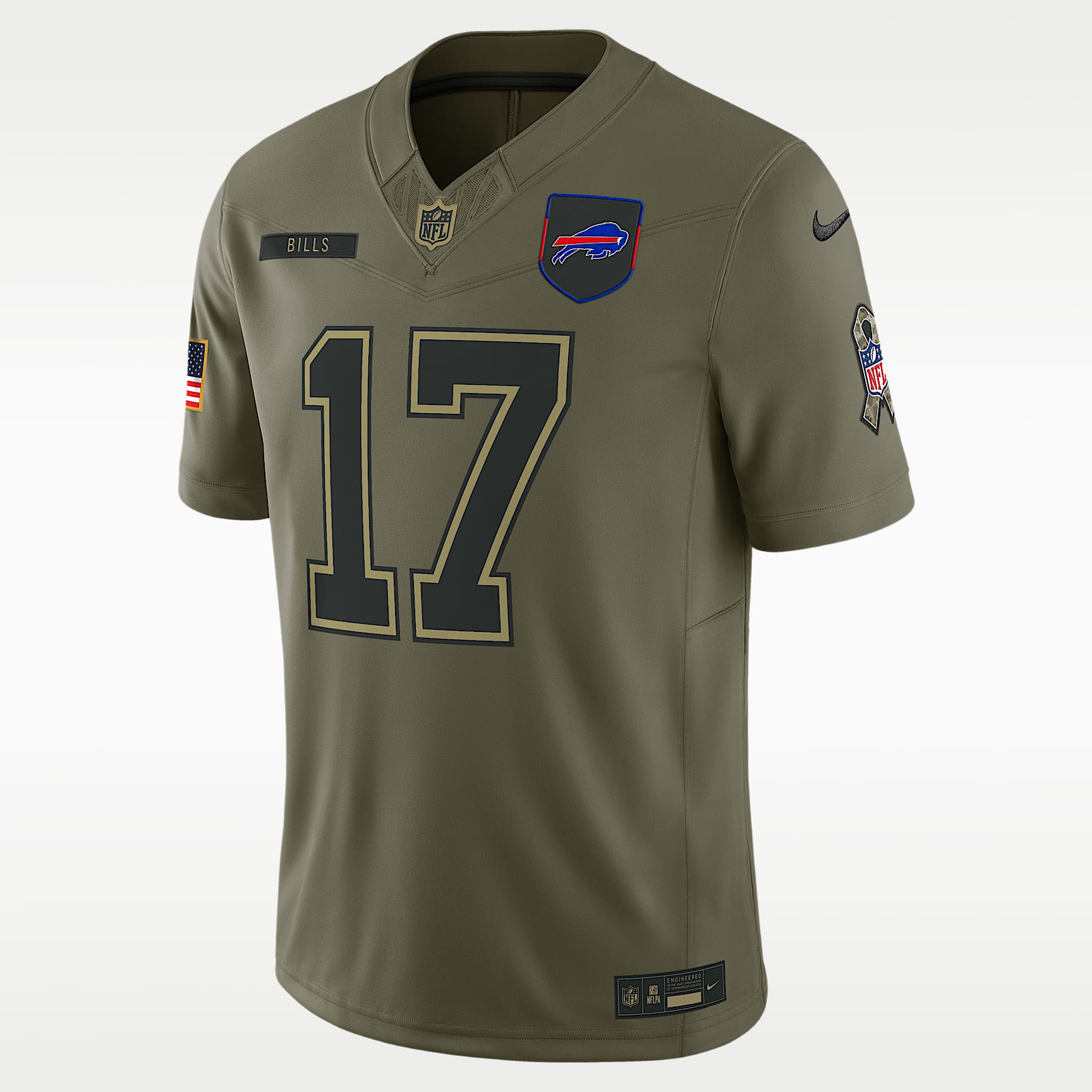 Josh Allen Buffalo Bills Salute to Service Men's Nike Dri-FIT NFL Limited Jersey