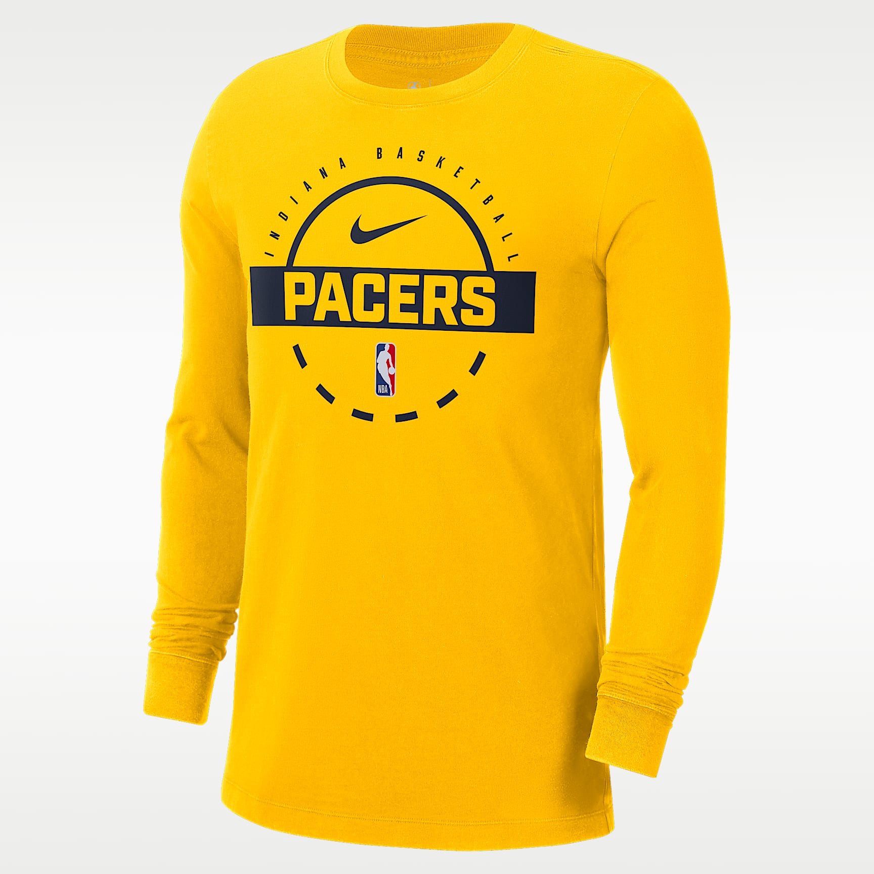 Playera de entrenamiento de manga larga Nike de la NBA para hombre Indiana Pacers