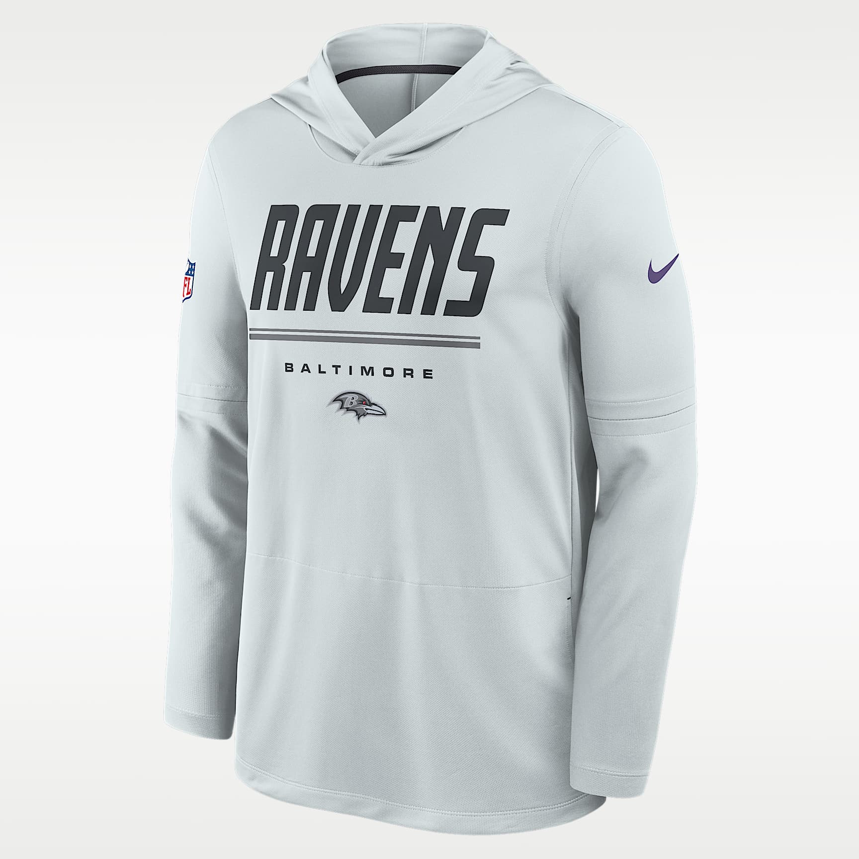 Baltimore Ravens Sideline Men's Nike Dri-FIT NFL Long-Sleeve Hooded Top