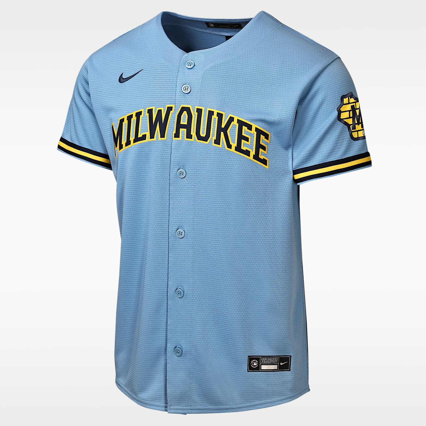 Jersey Nike de la MLB Stadium para niños talla grande Milwaukee Brewers