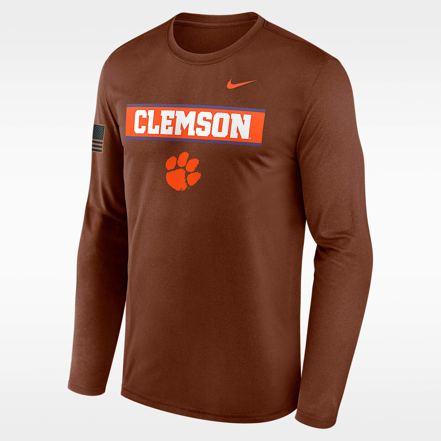 Clemson 2026 Military Appreciation Legend Men's Nike Dri-FIT College Long-Sleeve T-Shirt
