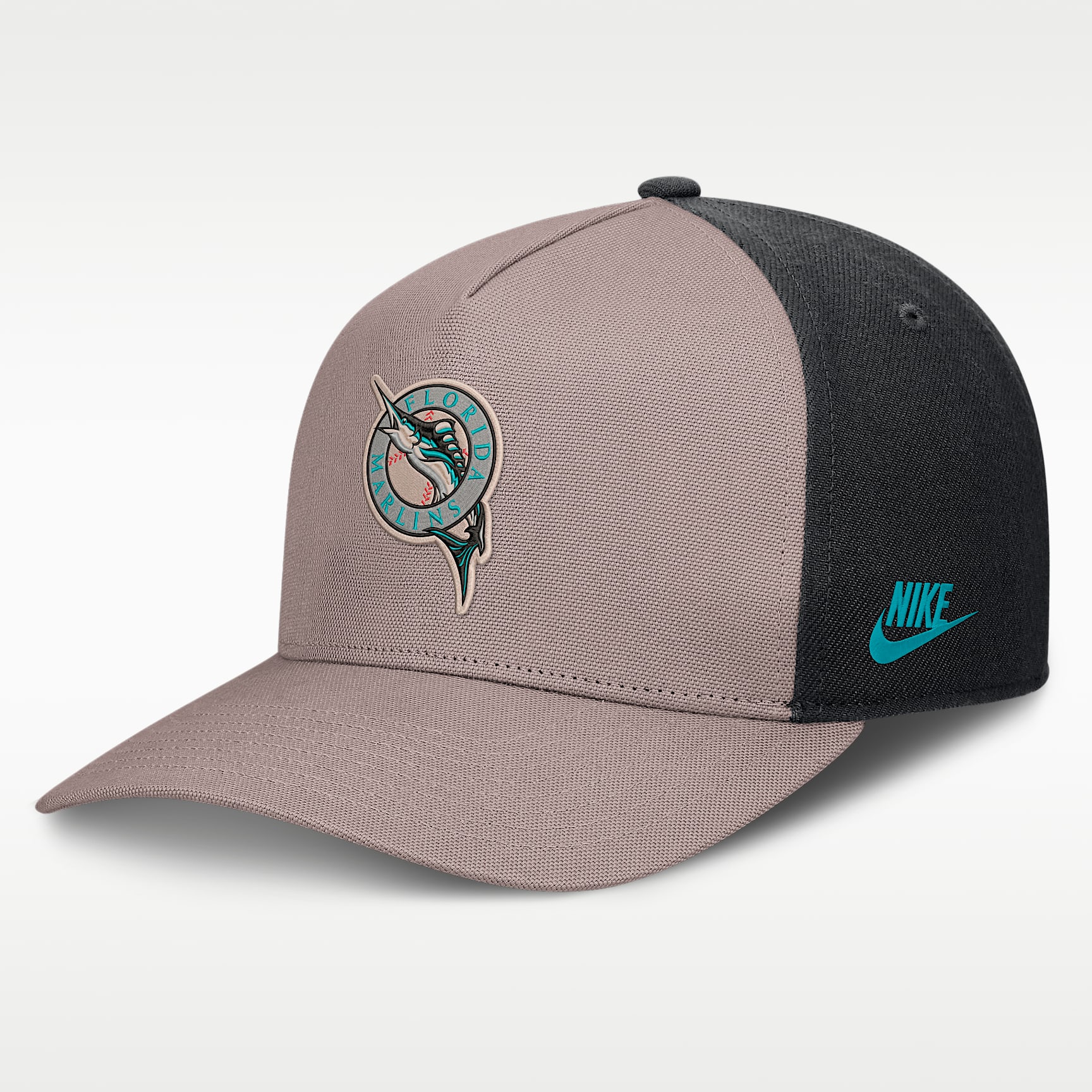 Gorra Nike de la MLB ajustable y con estructura A-Frame para hombre Florida Marlins Cooperstown Rise