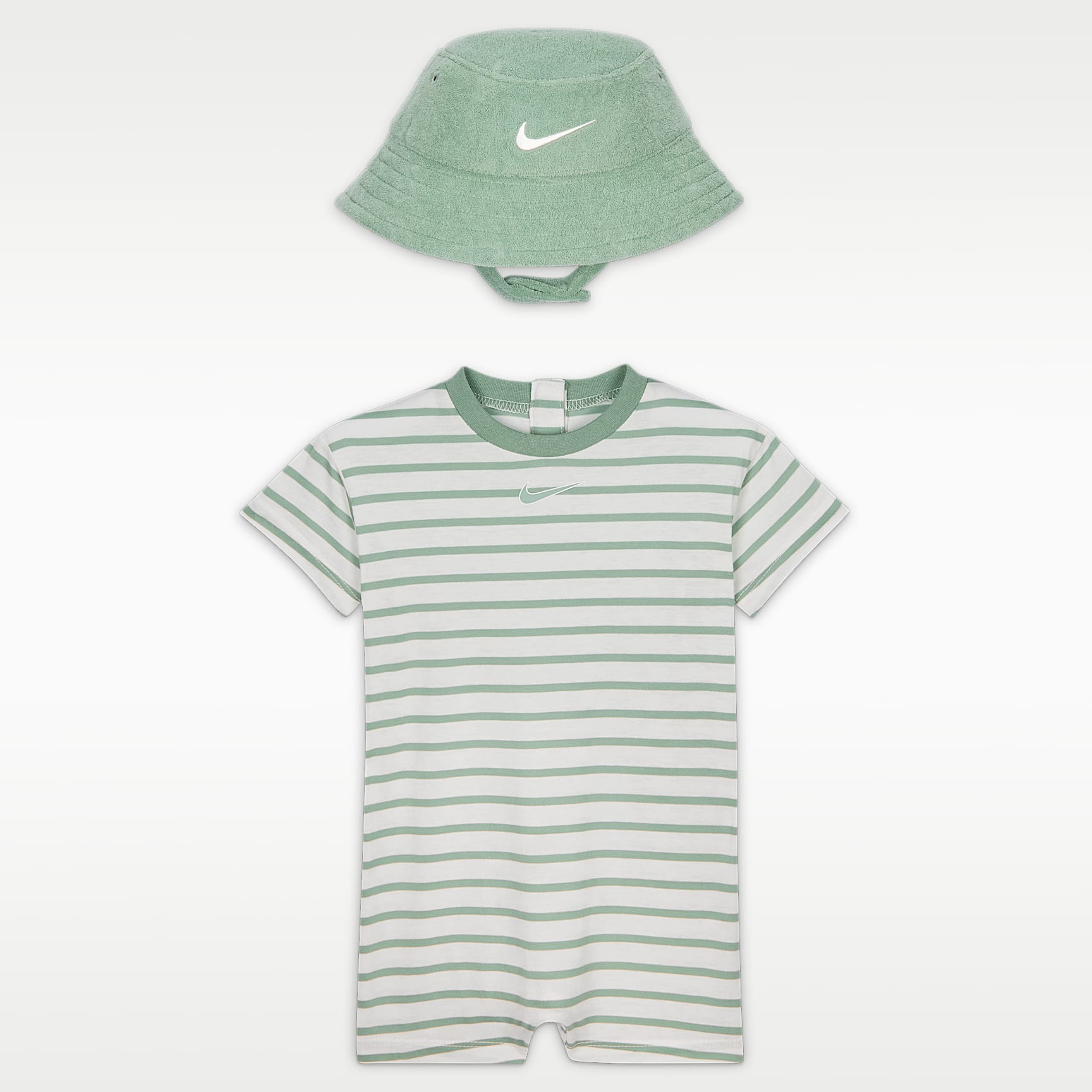 Nike Baby Short Sleeve Romper with Bucket Hat