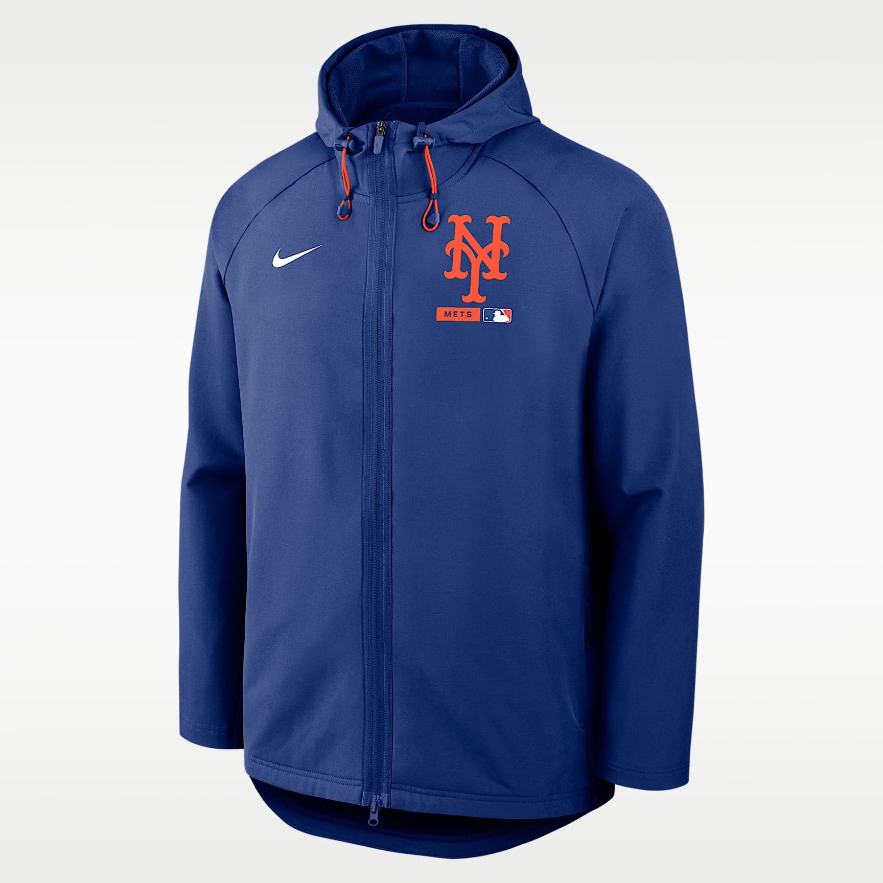 Chamarra con gorro y cierre completo Nike Therma-FIT de la MLB para hombre New York Mets Authentic Collection