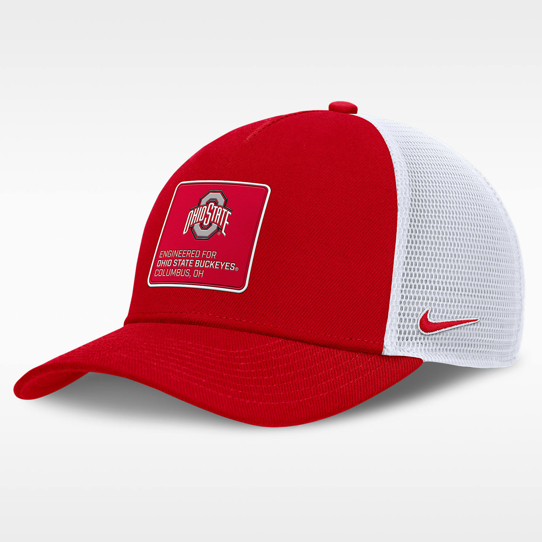 Ohio State On-Field Rise Engineered Men's Nike College Trucker Adjustable Hat