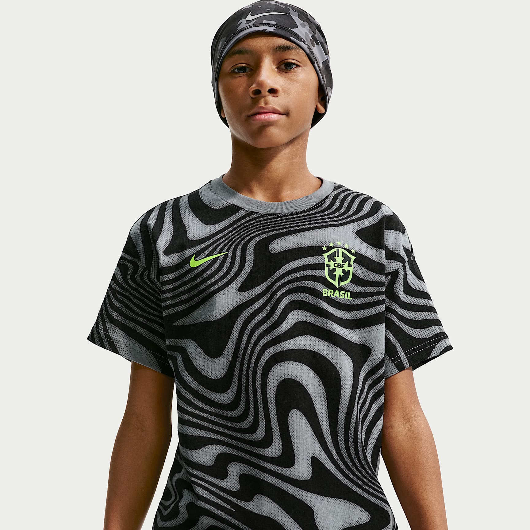 Playera de fútbol Nike para niños talla grande Brazil