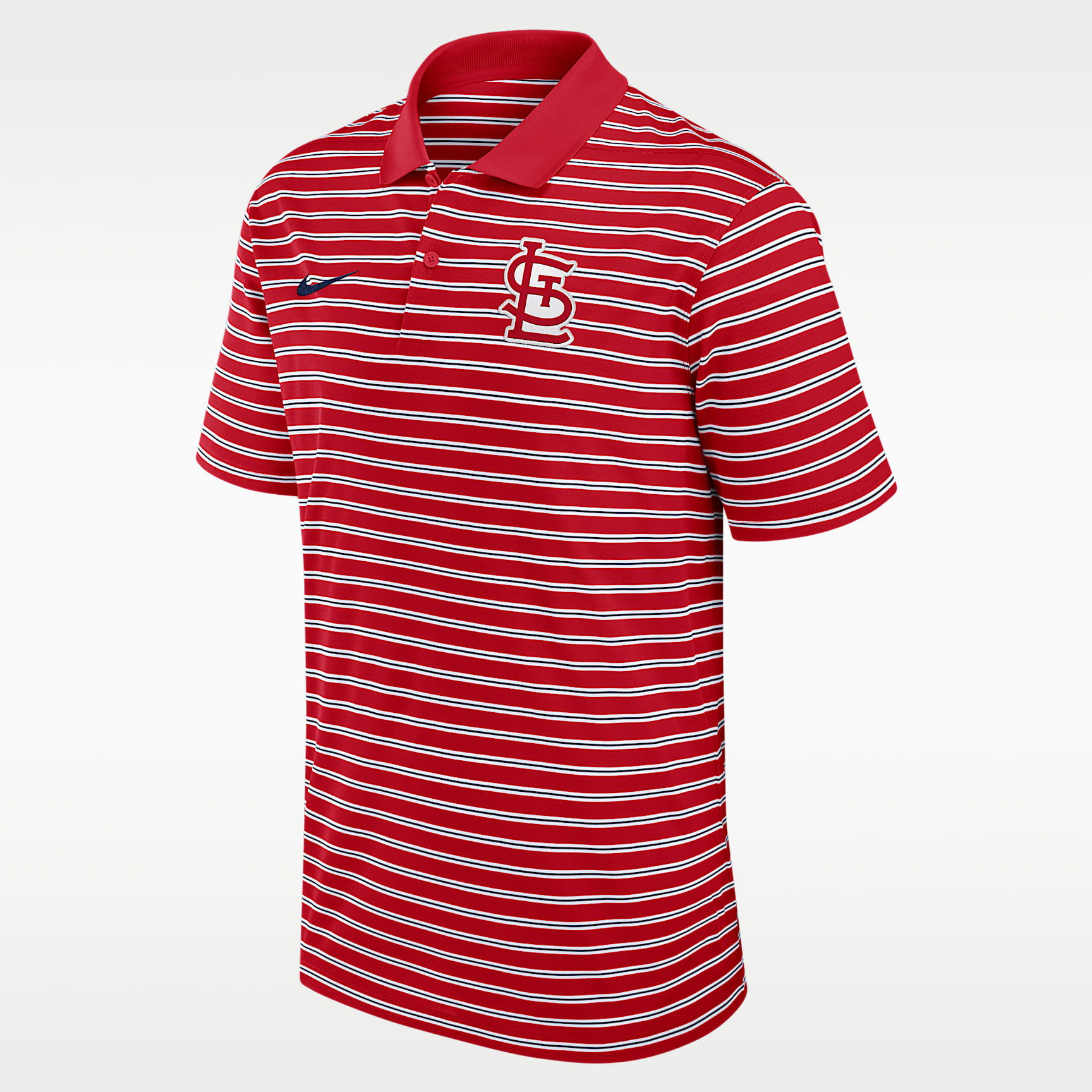 St. Louis Cardinals Striped Victory Men's Nike Dri-FIT MLB Polo