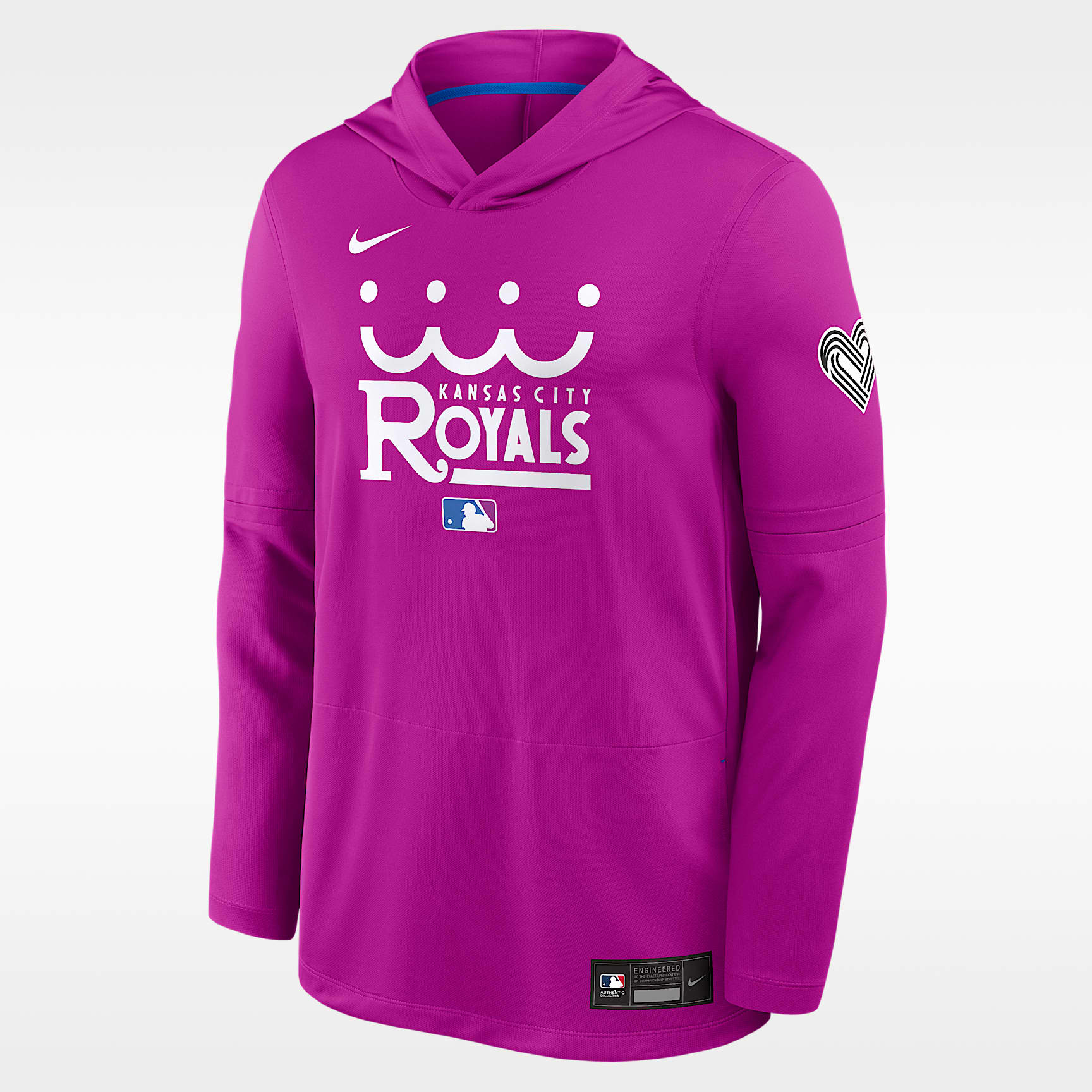 Kansas City Royals City Connect Men's Nike Dri-FIT MLB Long-Sleeve Hooded Top