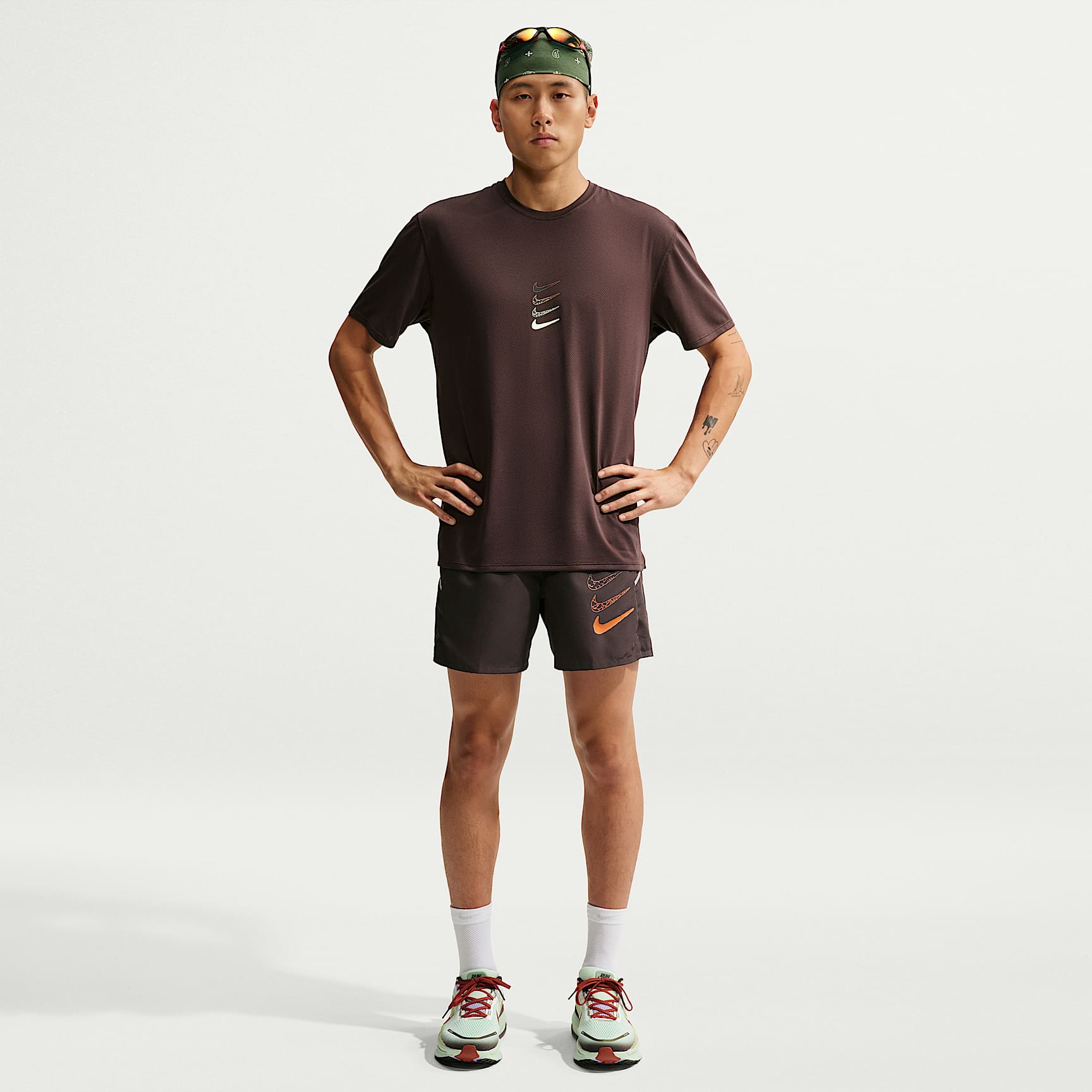 กางเกงวิ่งขาสั้น 5 นิ้วมีซับในผู้ชาย Dri-FIT Nike Miler
