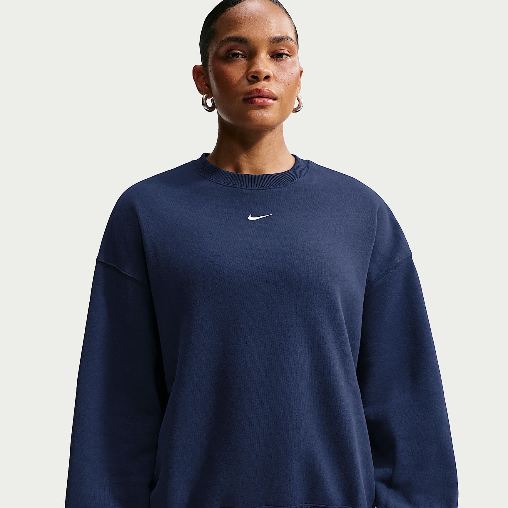 Nike Studio Fleece Medium Weight Women's Oversized Crew-Neck Sweatshirt