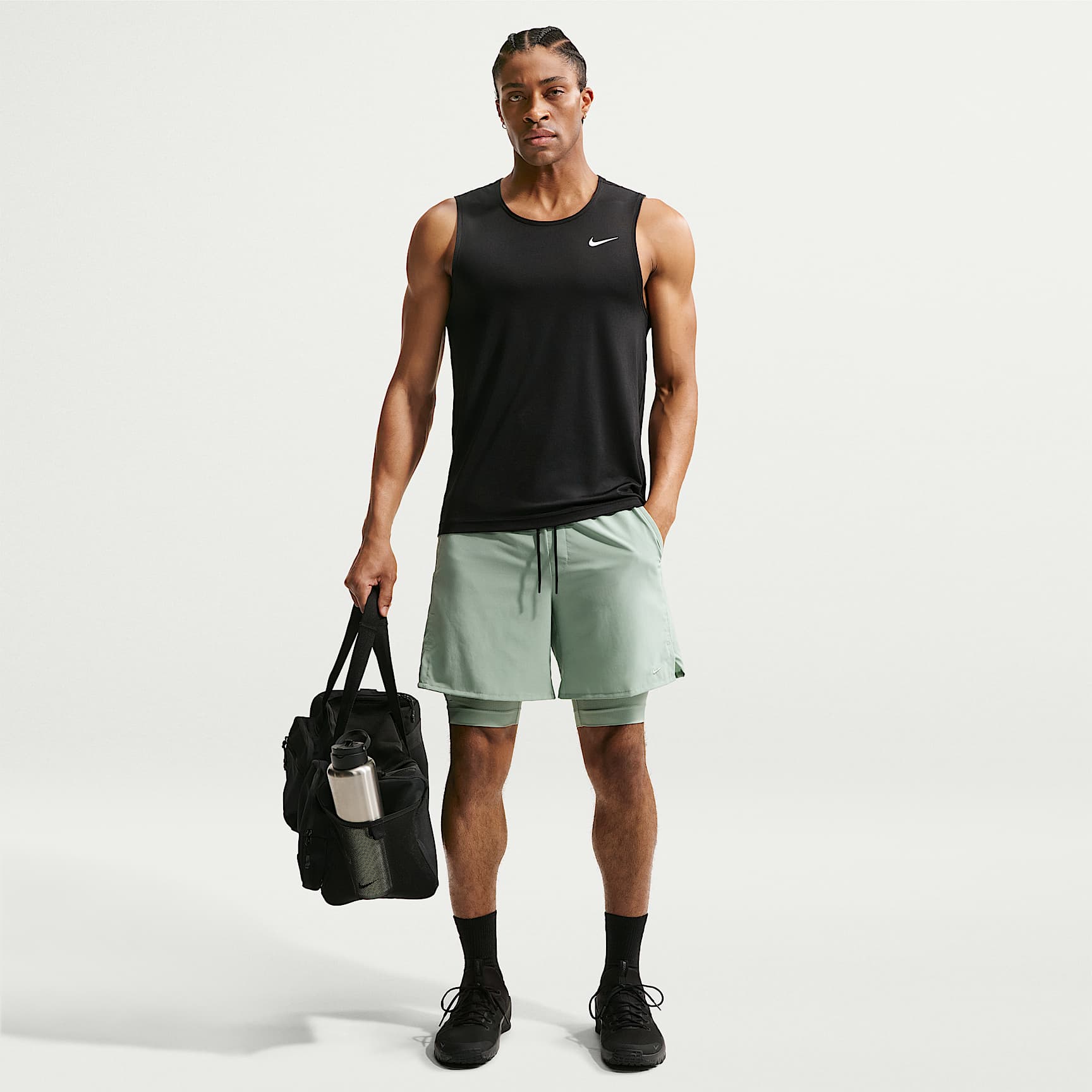 Nike Unlimited vielseitige Dri-FIT 2-in-1-Shorts (ca. 18 cm) für Herren