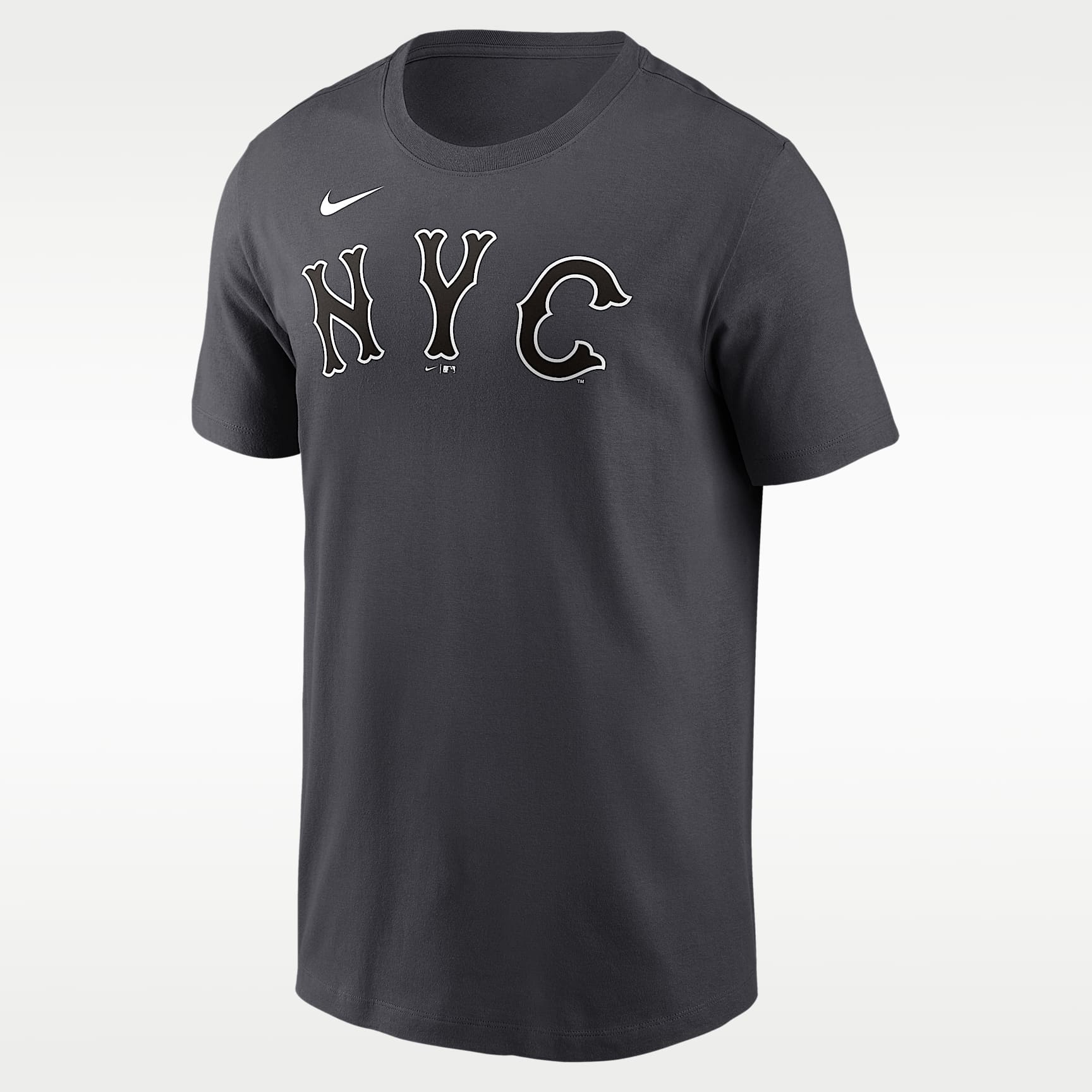 Playera Nike de la MLB para hombre New York Mets City Connect Large Logo