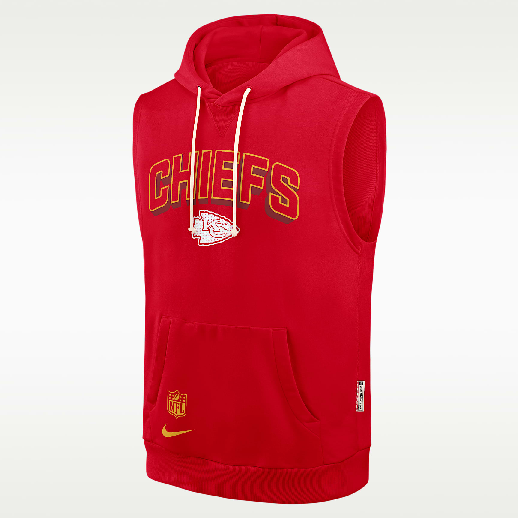 Kansas City Chiefs Sideline Men's Nike Dri-FIT NFL Sleeveless Pullover Hoodie