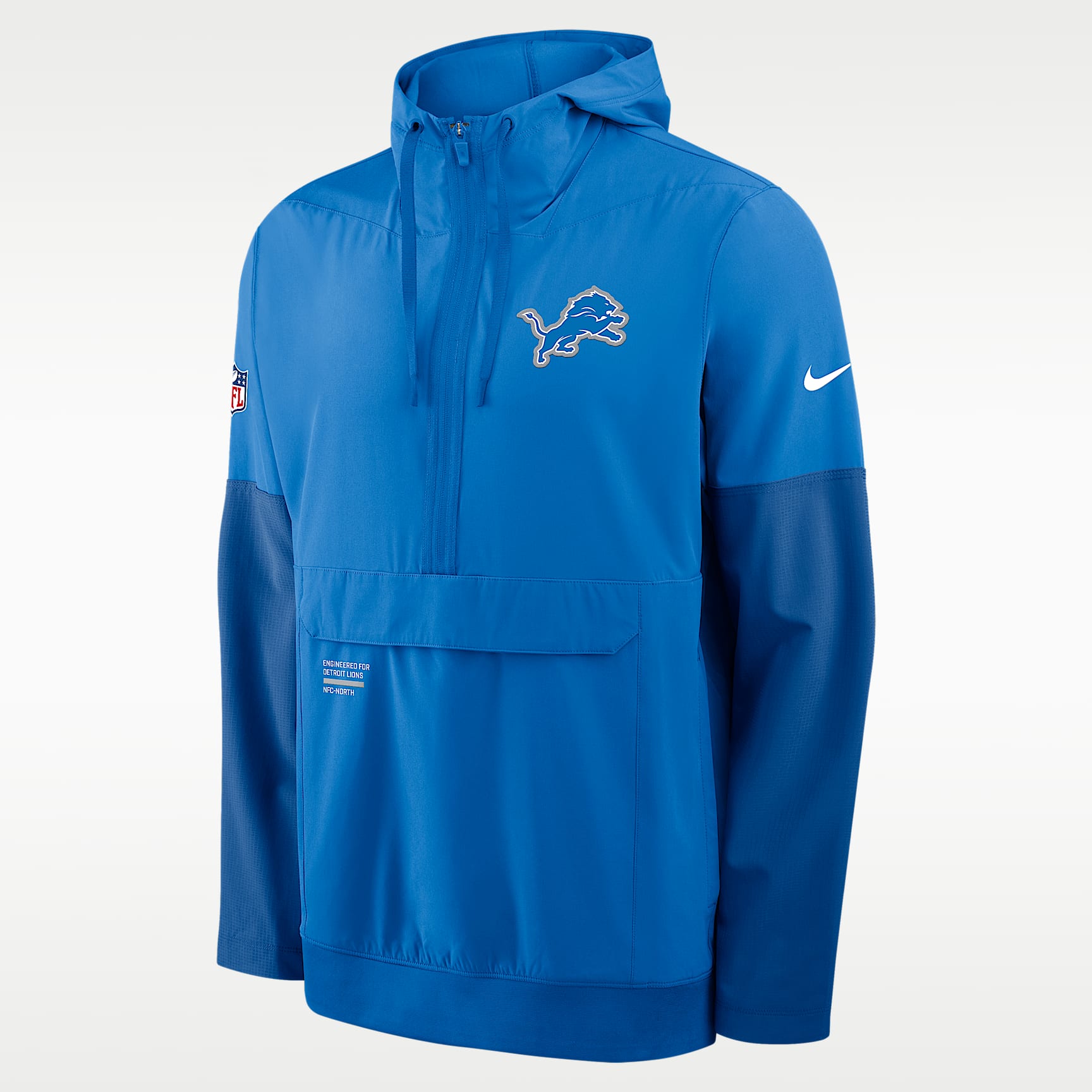Detroit Lions Well Rounded Anorak Men's Nike NFL 1/2-Zip Hooded Jacket