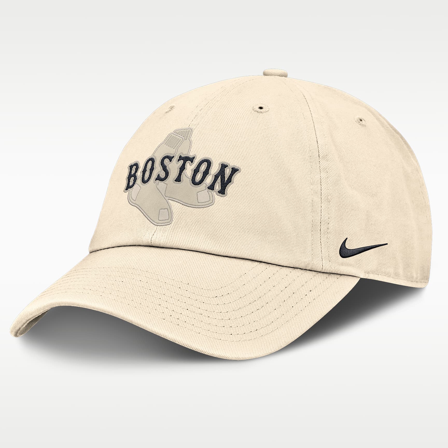 Gorra de algodón orgánico sin estructura para hombre Nike Statement Club Boston Red Sox