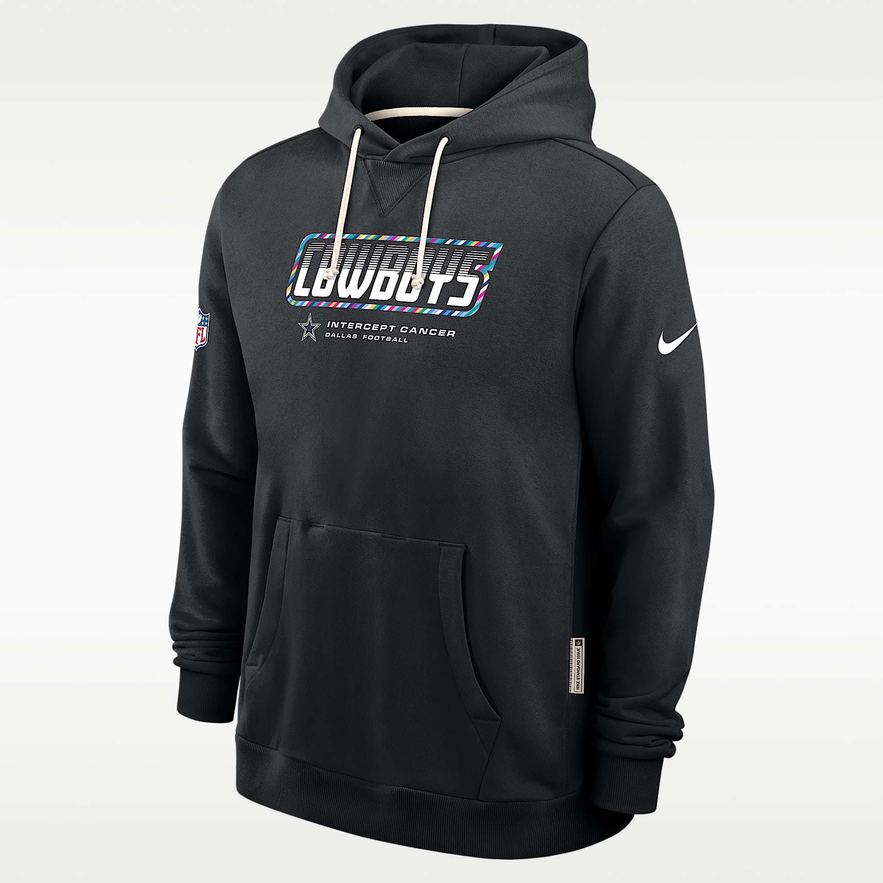 Dallas Cowboys Crucial Catch Sideline Standard Issue Men's Nike Dri-FIT NFL Pullover Hoodie