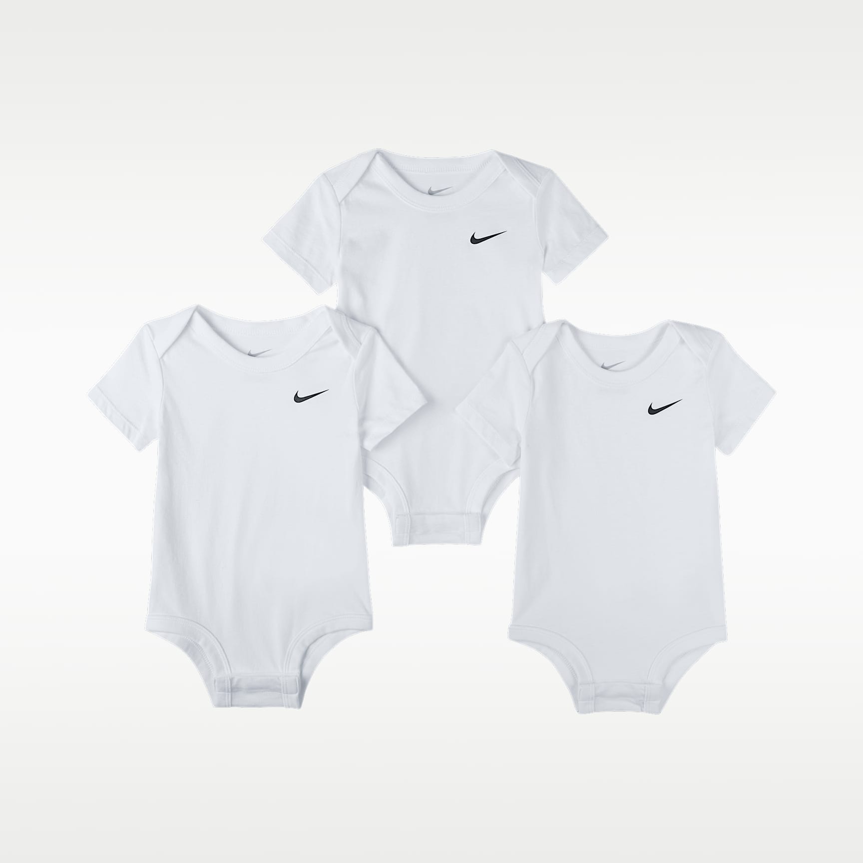 Ολόσωμα κορμάκια Swoosh Nike για βρέφη (0-9M) (τρία τεμάχια)