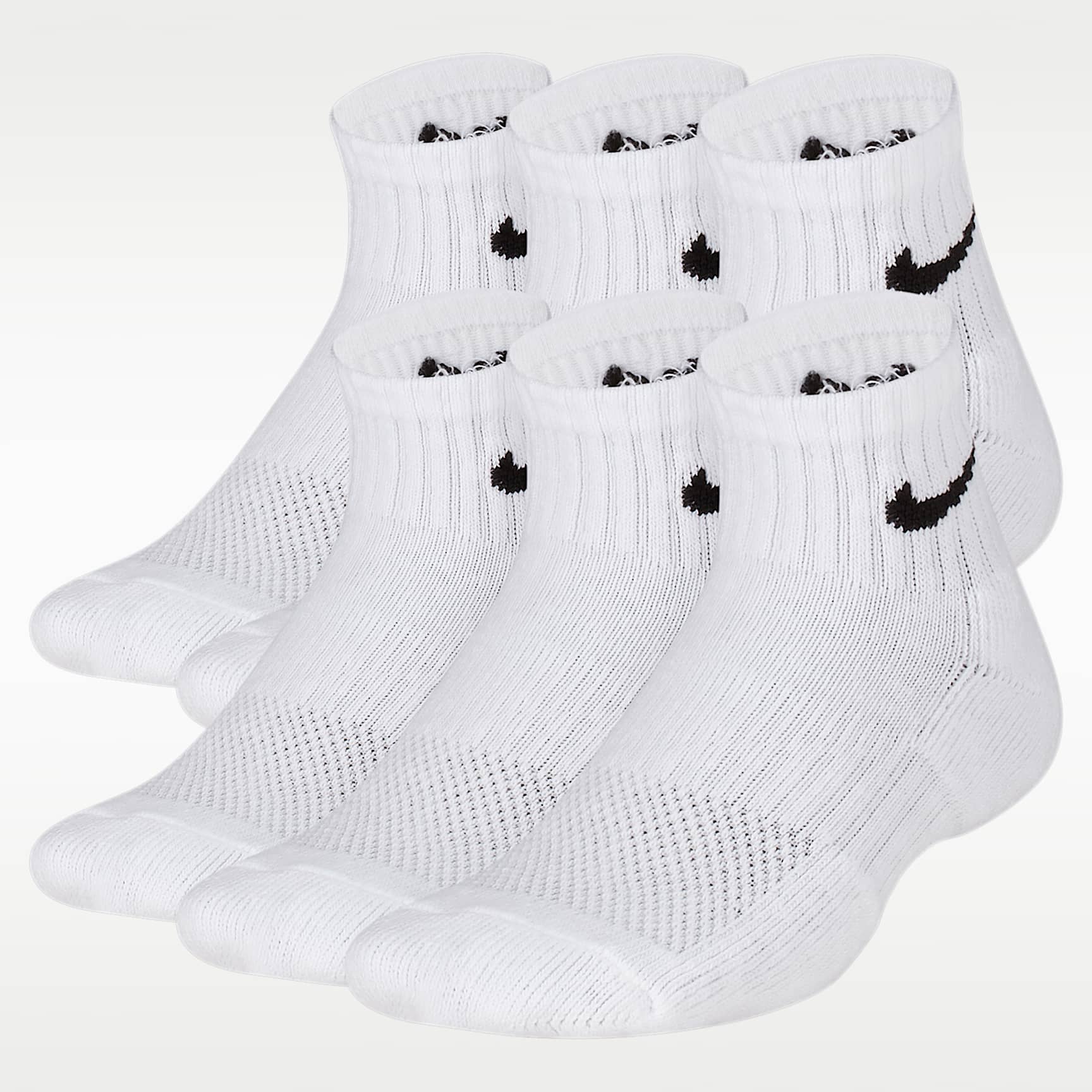 Nike Everyday Kids' Cushioned Ankle Socks (6 Pairs)
