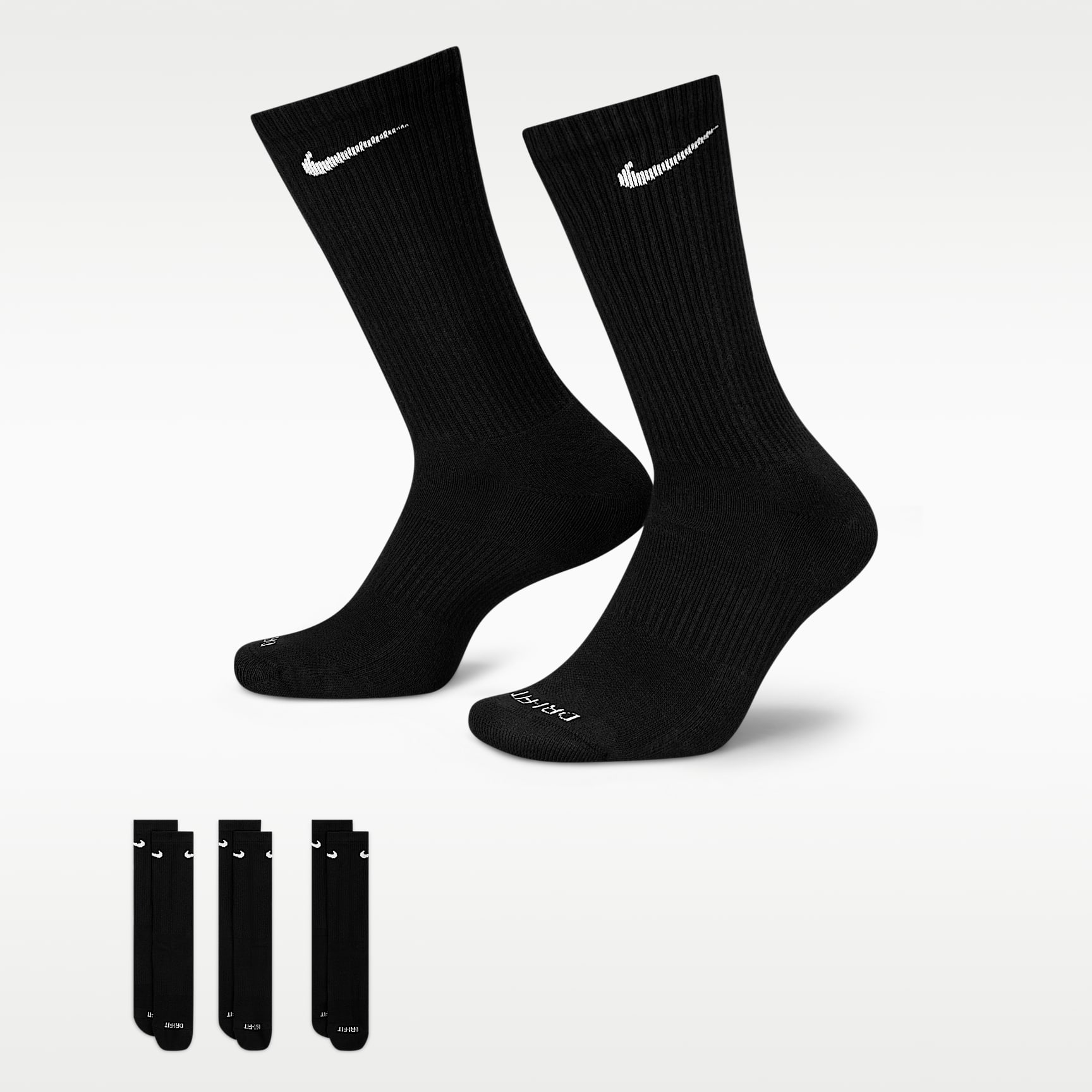 Nike Everyday Plus Cushioned Training Crew Socks (3 Pairs)
