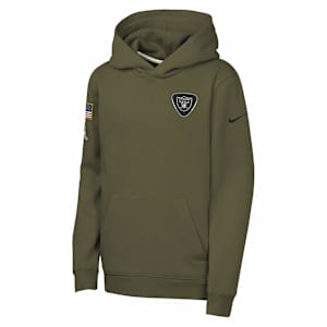 Sudadera con gorro sin cierre para niños talla grande "Salute to Service" Nike Club Fleece de la NFL Las Vegas Raiders