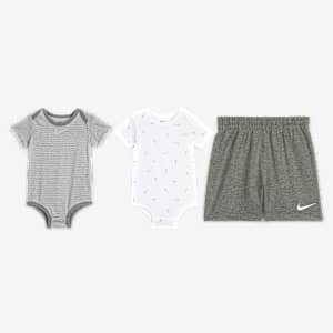 Nike Essentials Baby 3-Piece Striped Swooshfetti Set